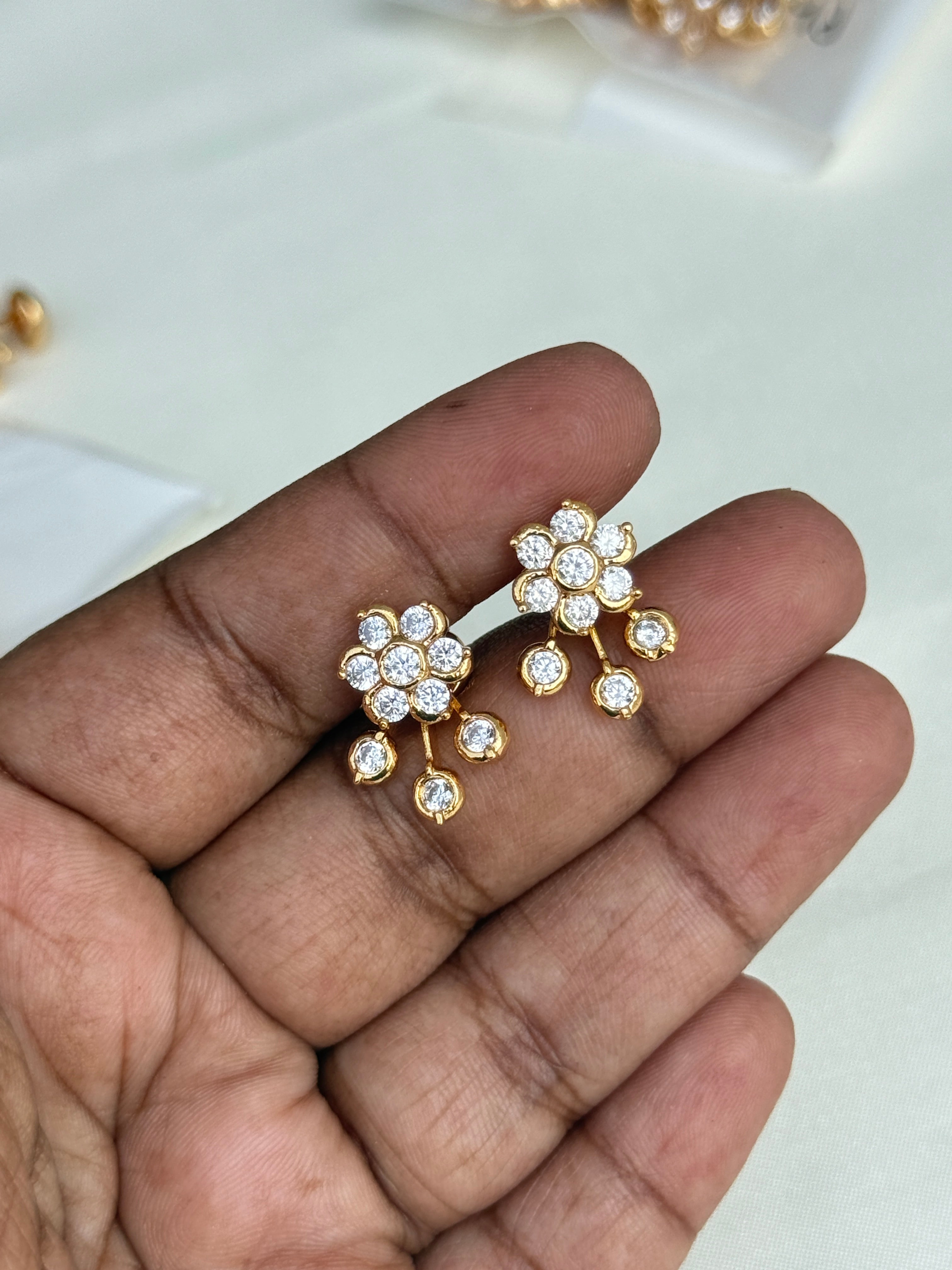 Ph138 2-in-1 panchaloham hanging studs