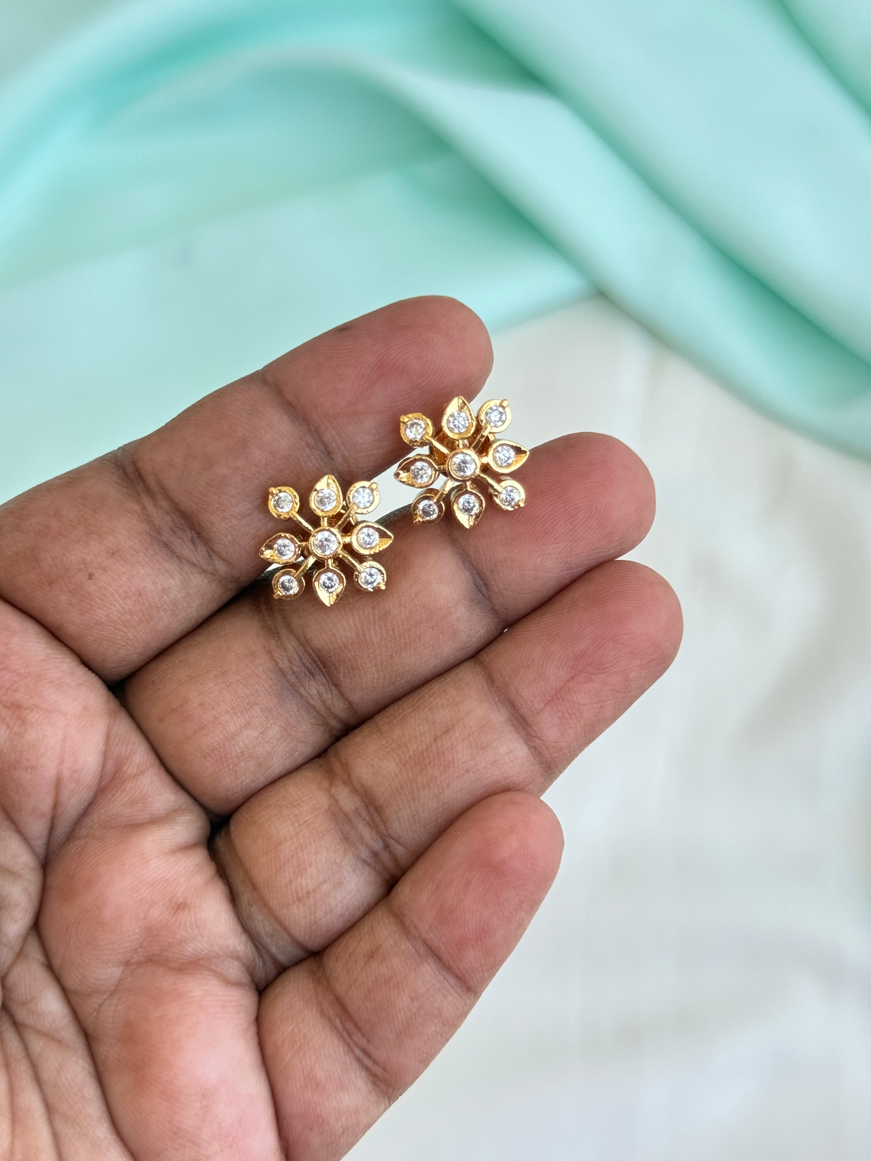 Ph519 panchaloham 9stones back screw studs