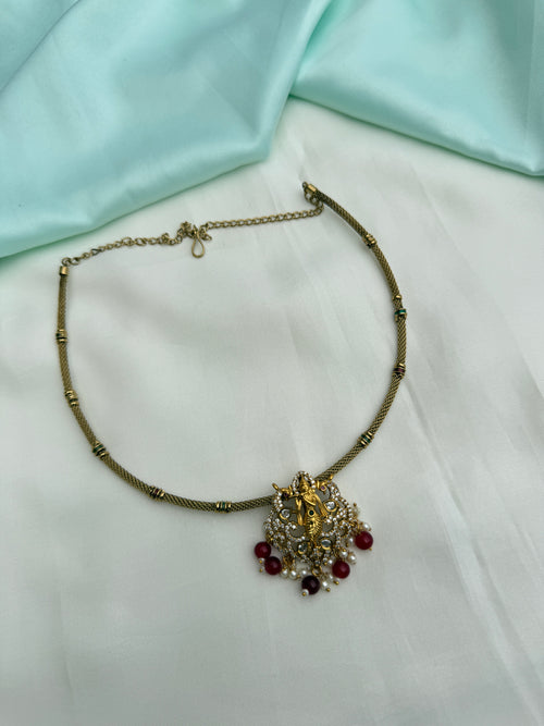 Hs030 Krishna pendant hasli Neckset