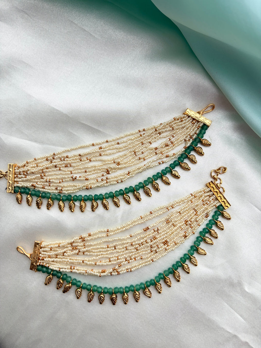 13 layers sugar pearls and leaf design Chempaswaralu ch247