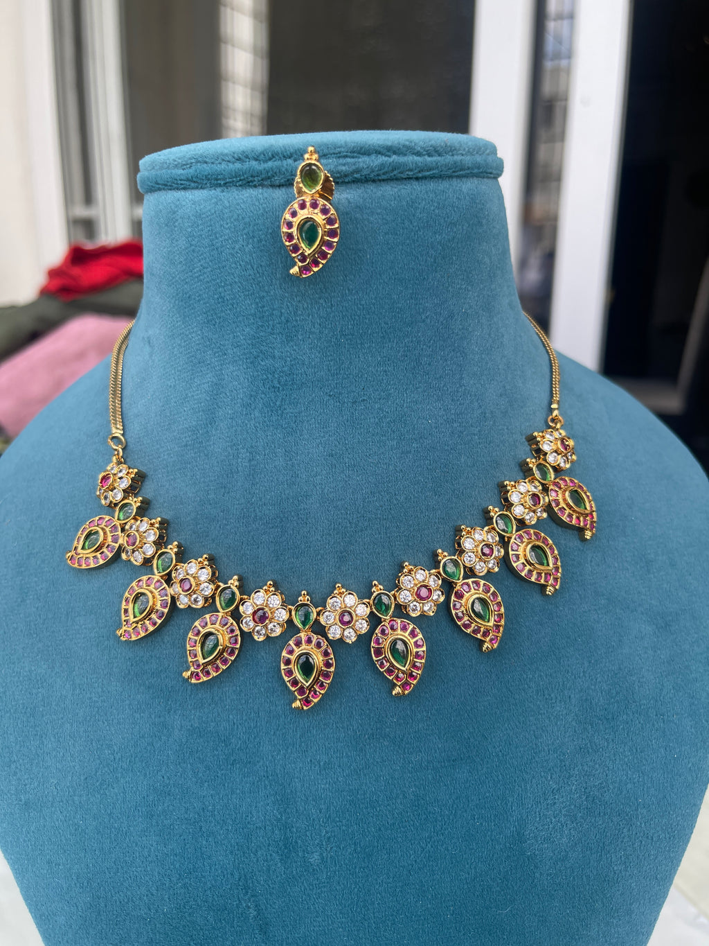 Ns535 Madhuri Krishna mango neckset