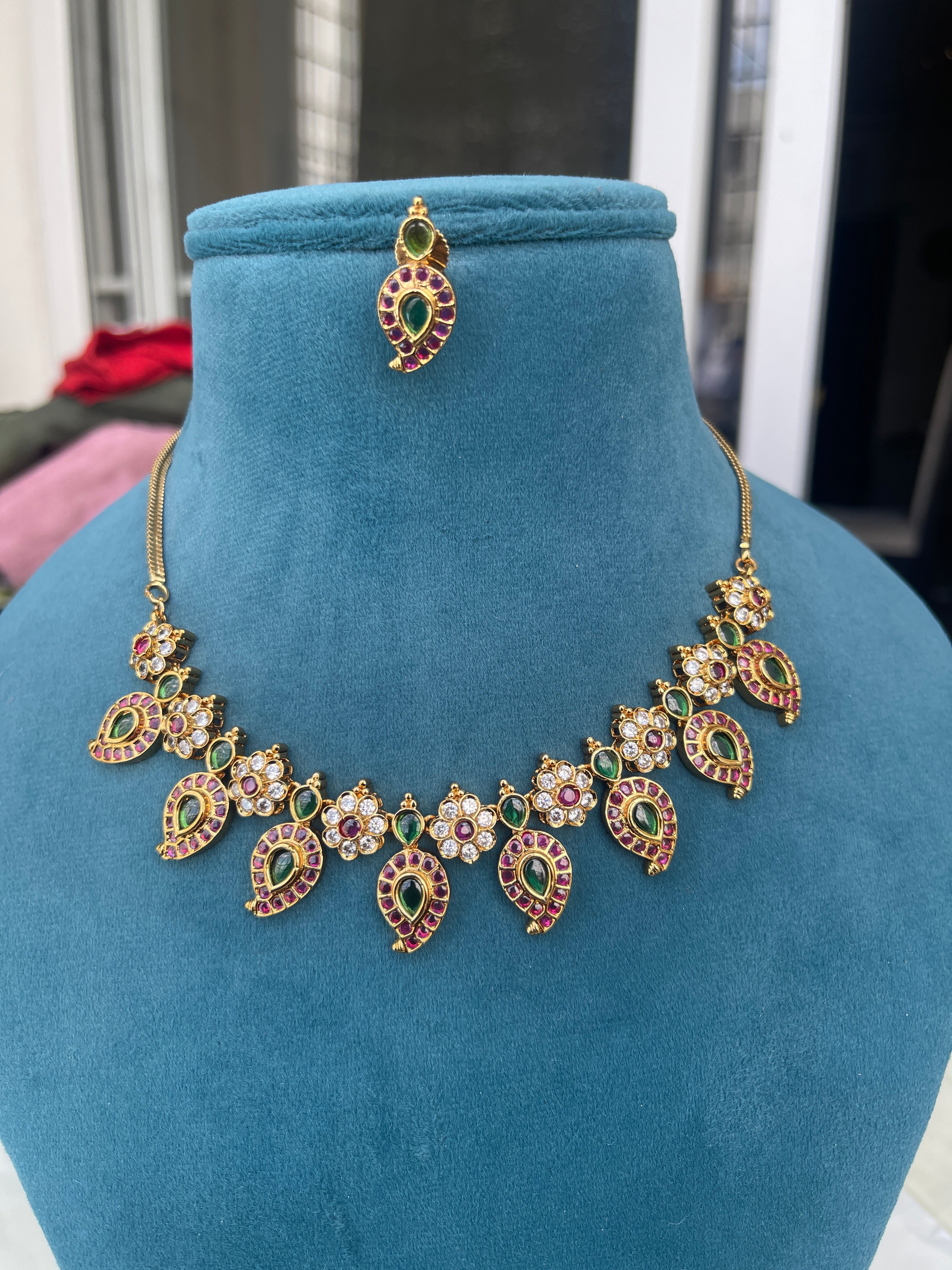 Ns535 Madhuri Krishna mango neckset