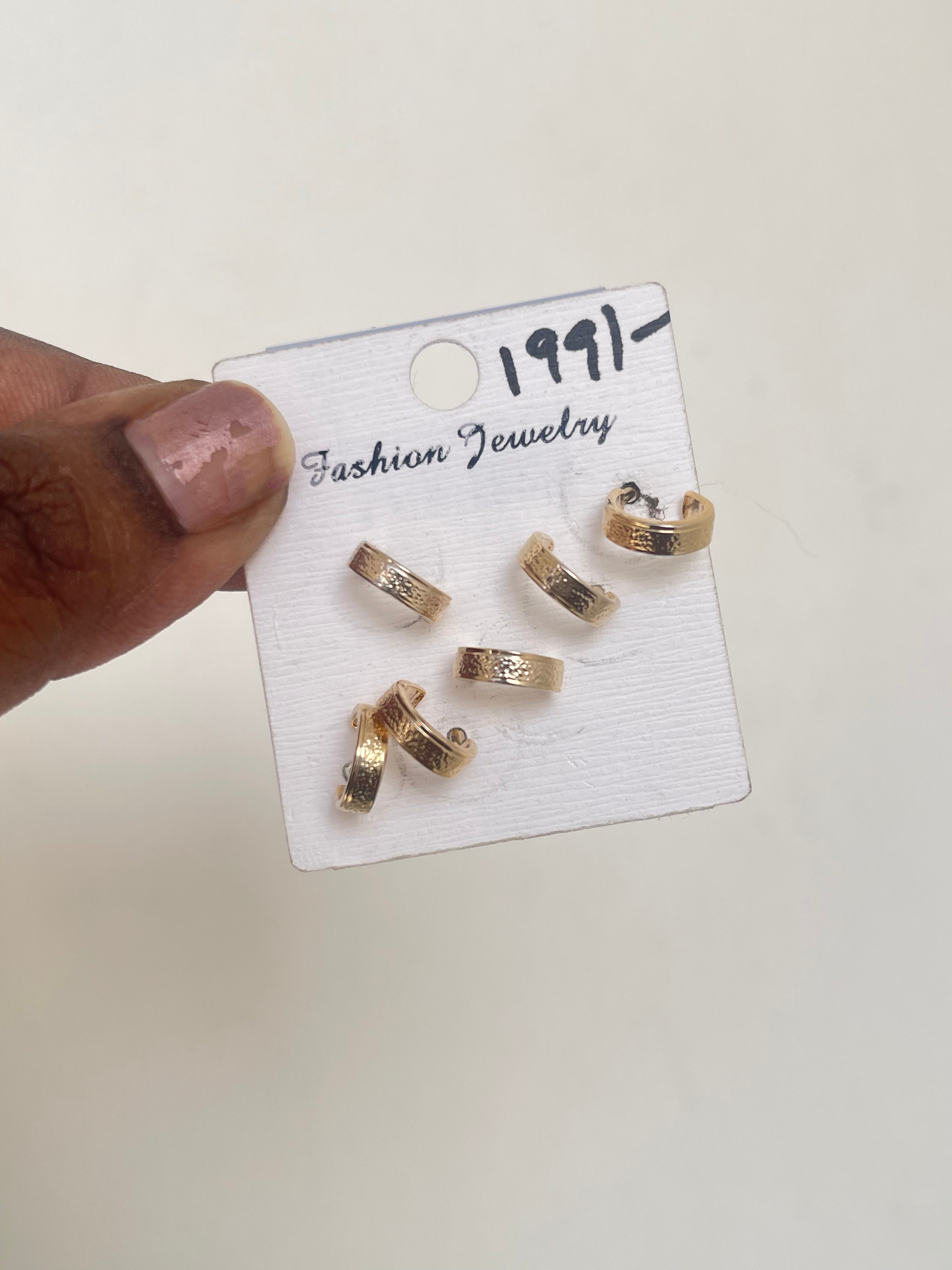 Pack of 3 hoop studs