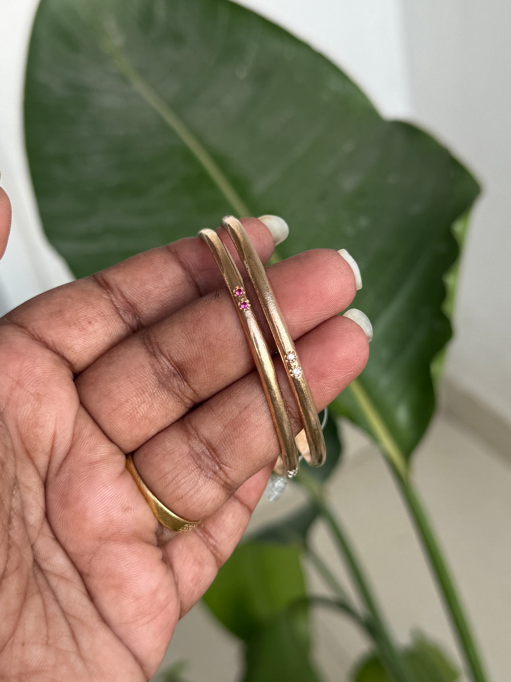 Ph060 unpolished panchaloham impon bangles