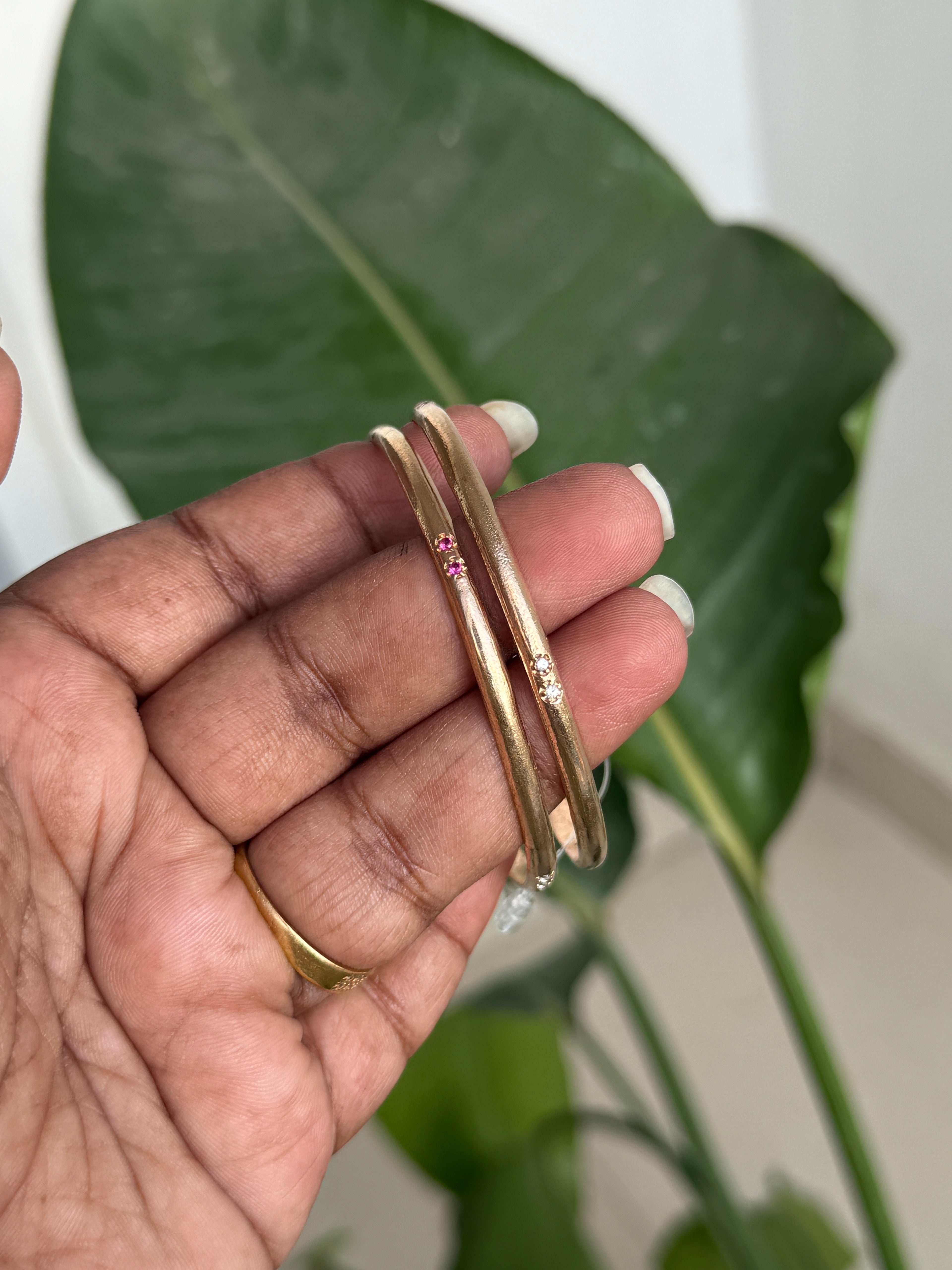 Ph060 unpolished panchaloham impon bangles