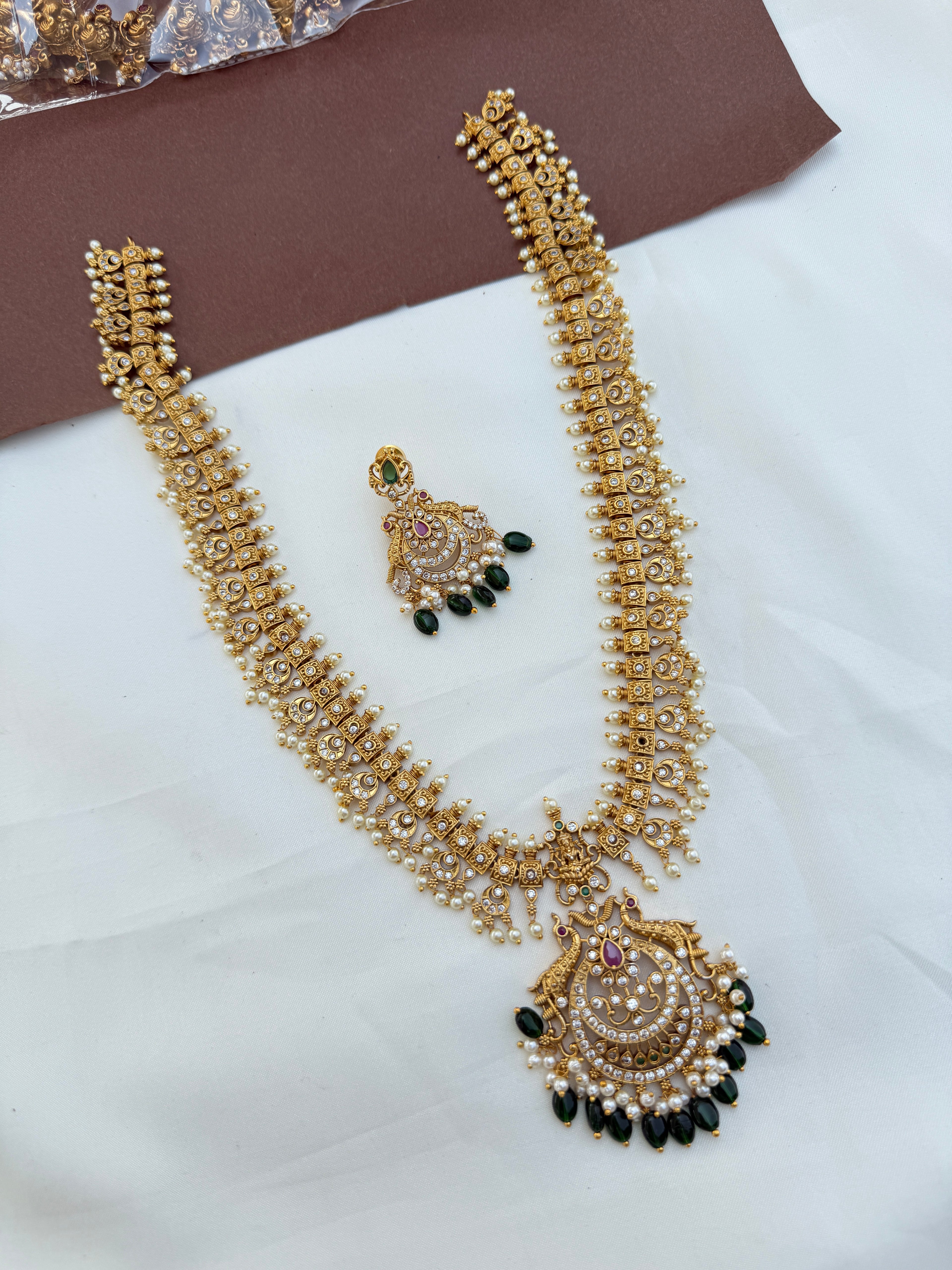 Lh581 dual peacock cz long haram