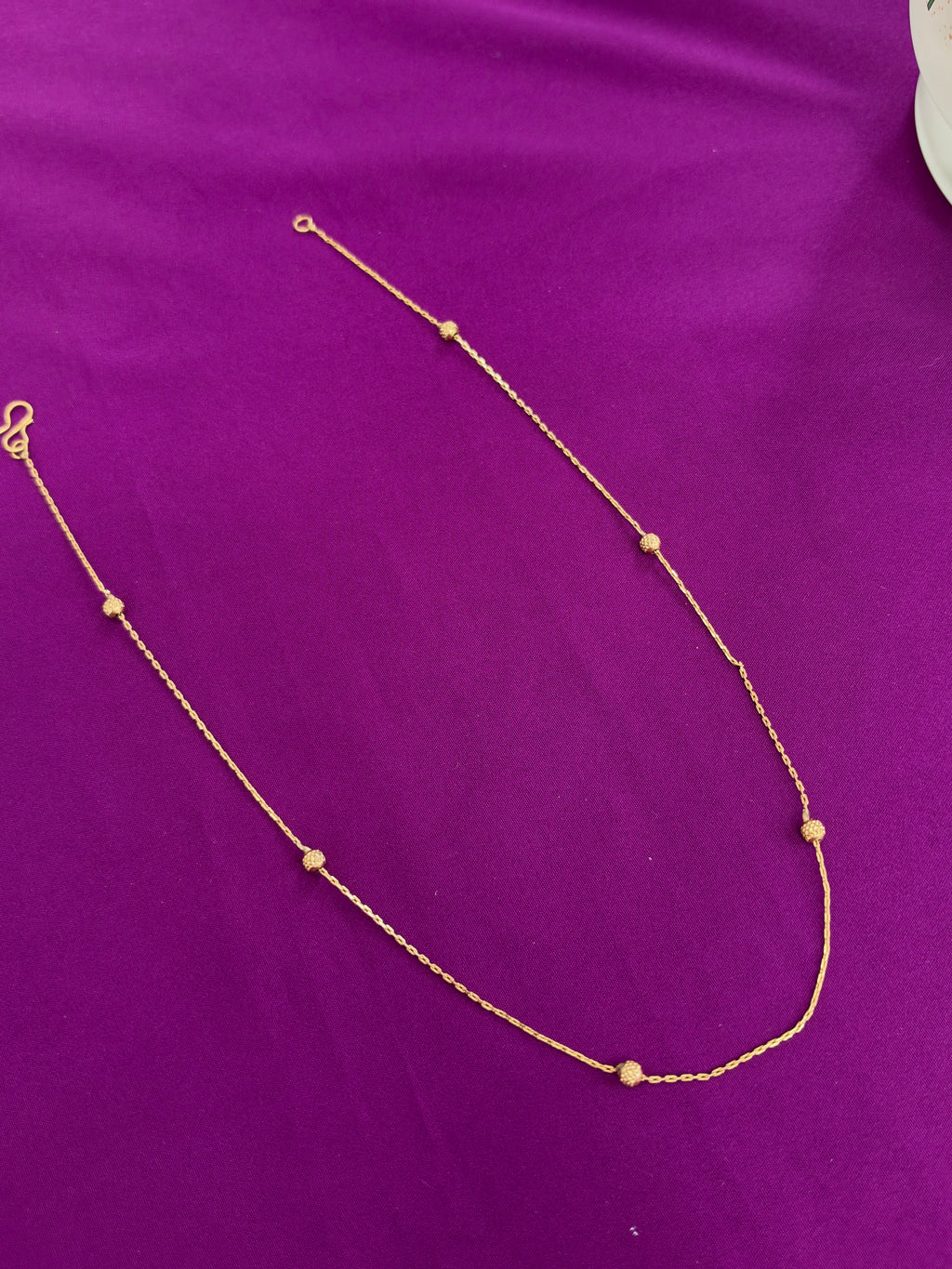 Ph701 unpolished Panchaloham balls 18 inches daily wear chain