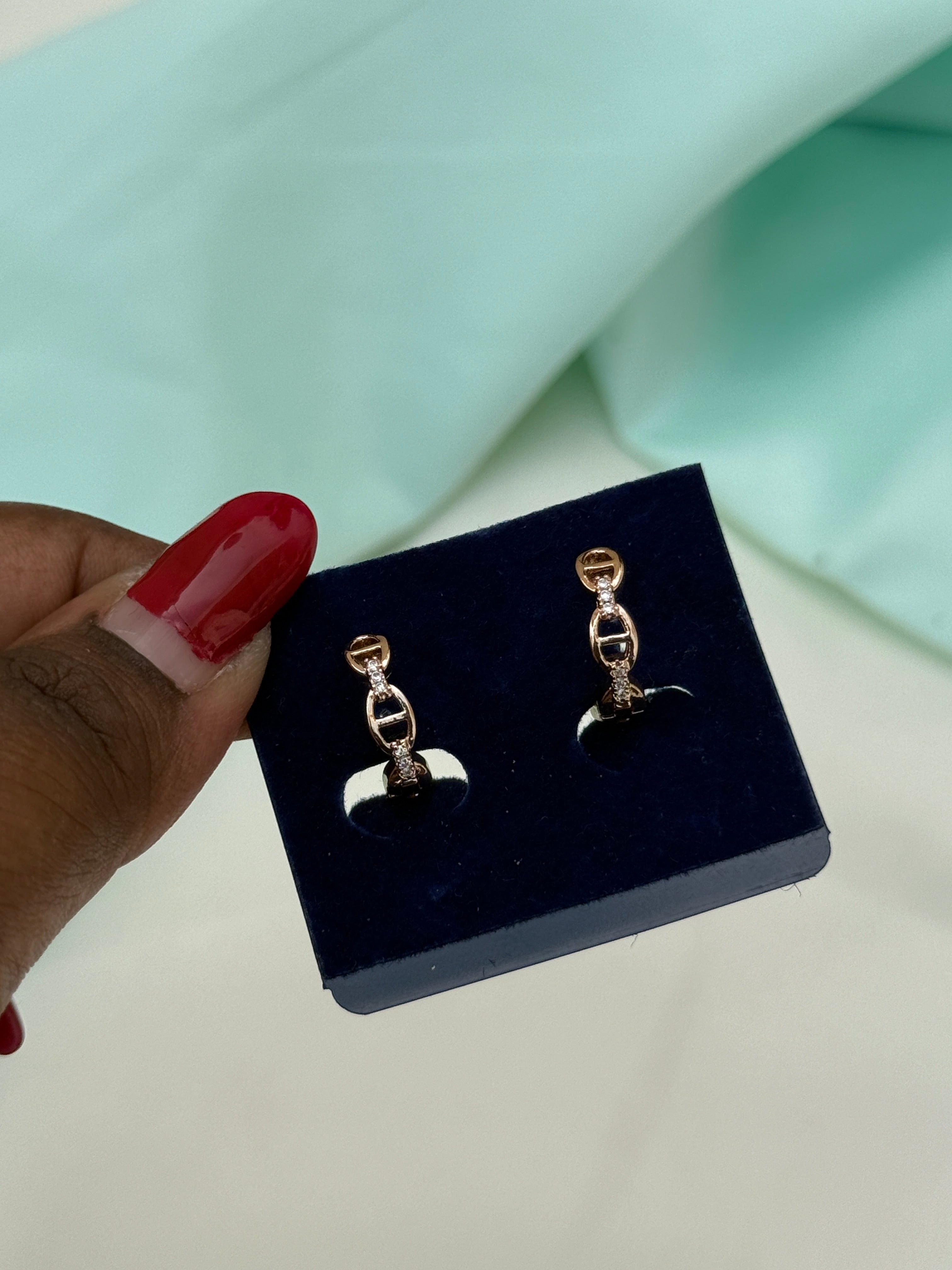St076 anti tarnish hoops earrings