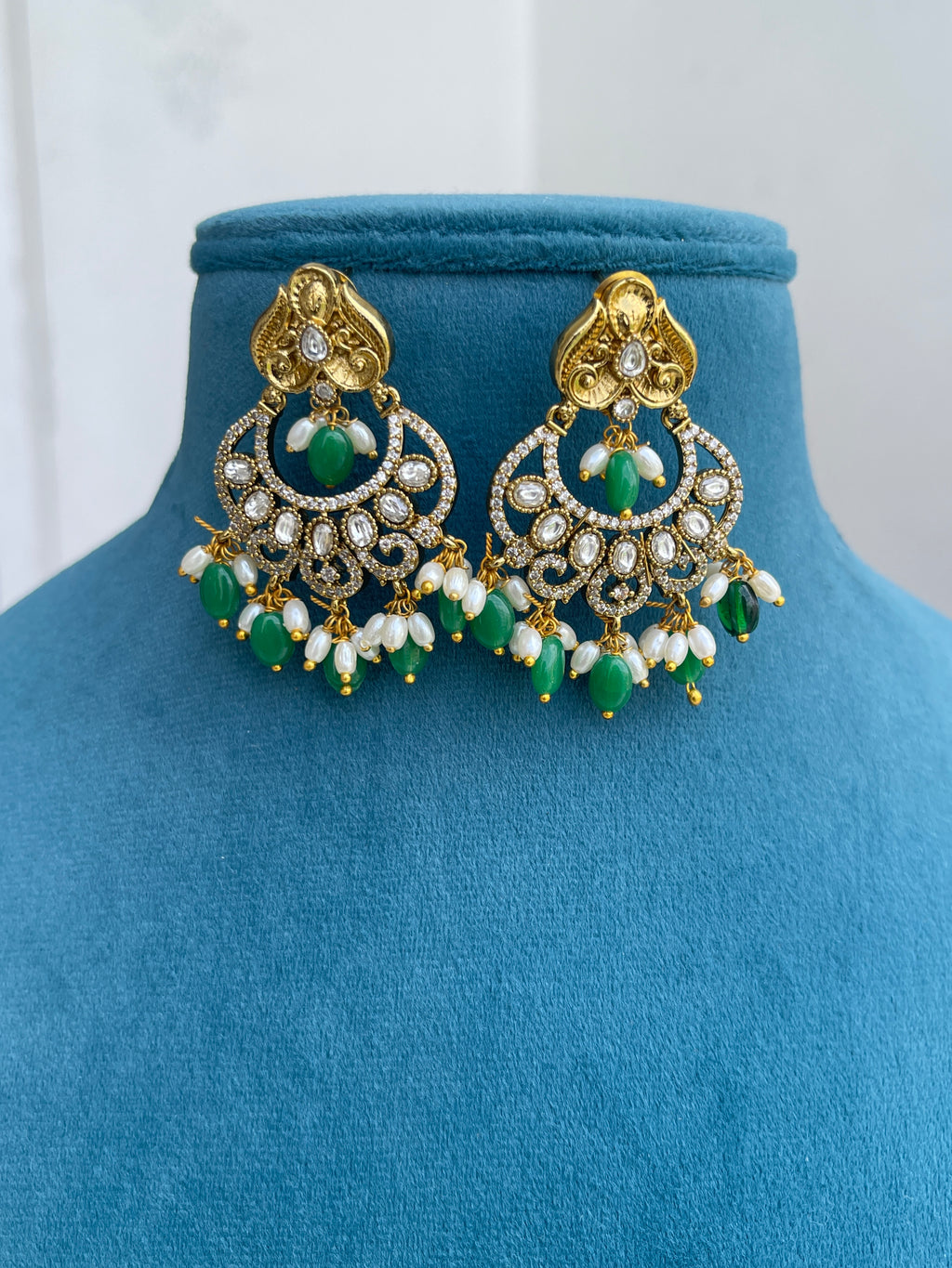 Victorian chandbali earrings