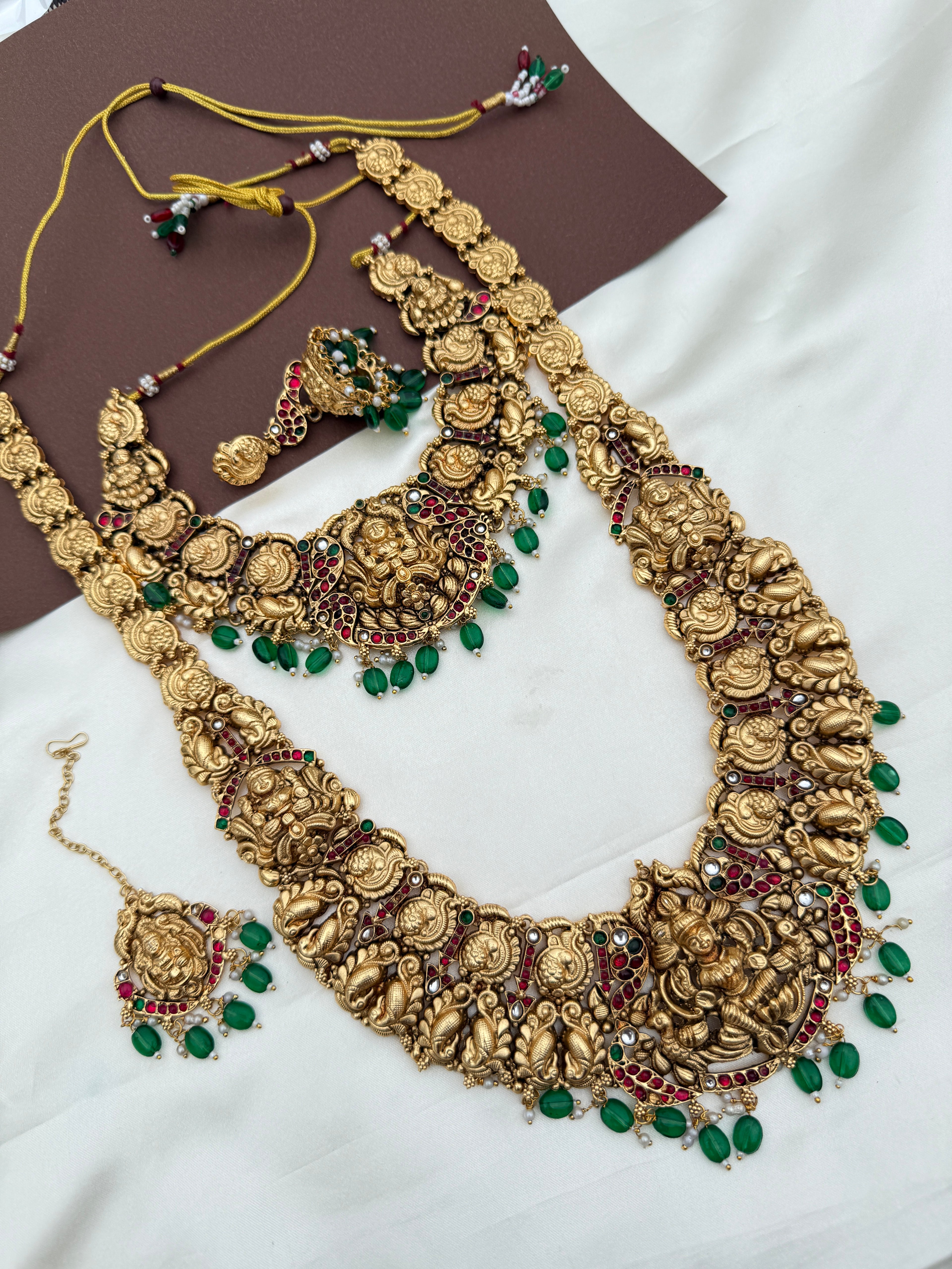 Bs108 heavy lakshmi devi kemp bridal set