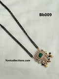 BB5102 2 lines 21 inches long Black Beads