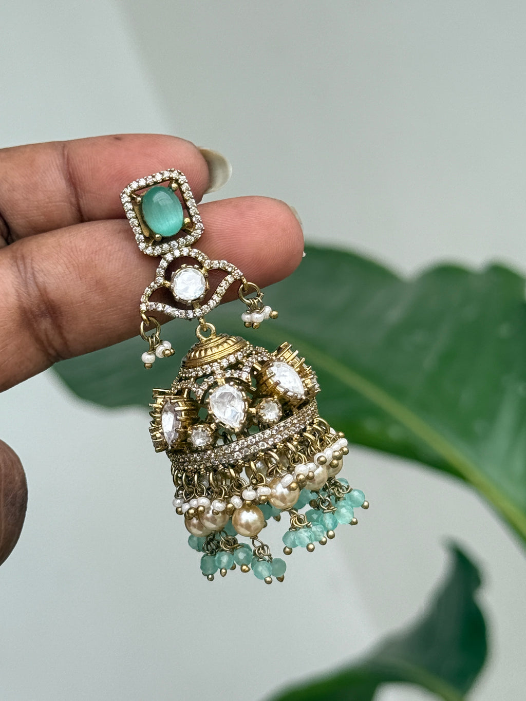 Er123 moissanite butta Earrings