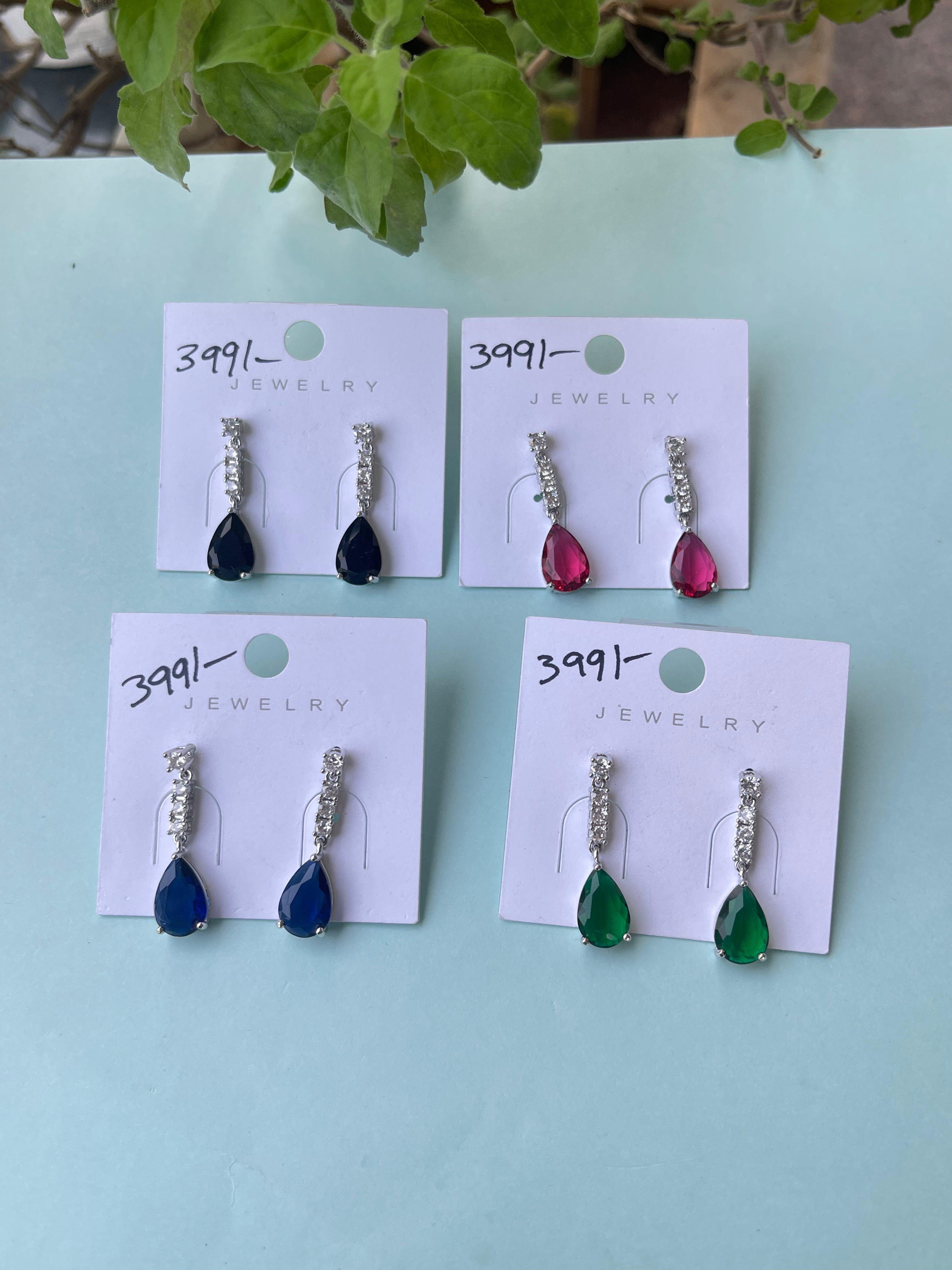 Silver hanging earrings