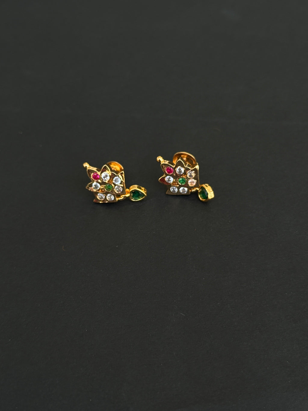 Ph019 multi panchaloham back screw earrings