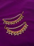 Unique multi peacock design and white pearls Chempaswaralu ch251