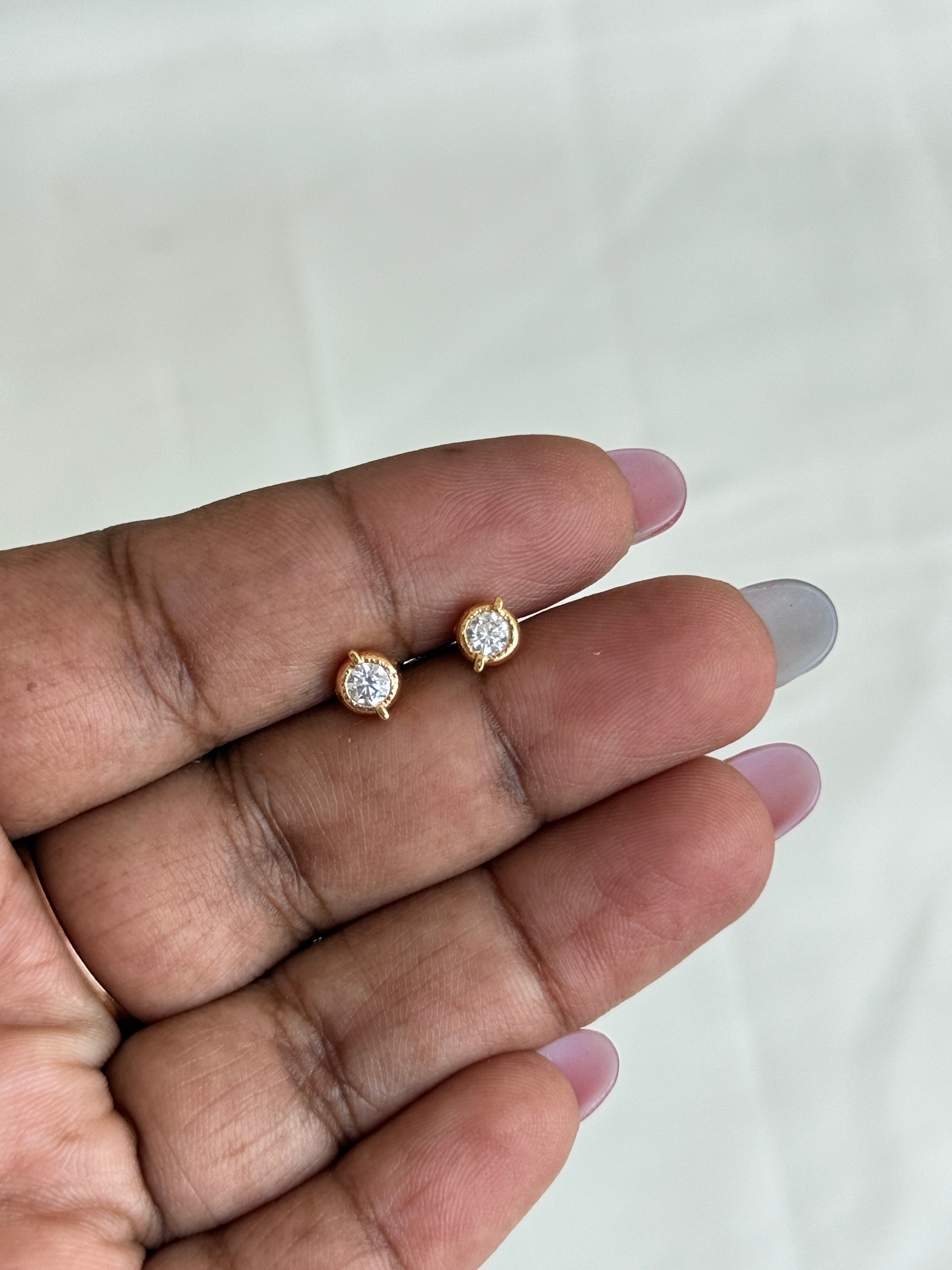 Ph210  panchaloham 1 stone studs suits for kids and adults