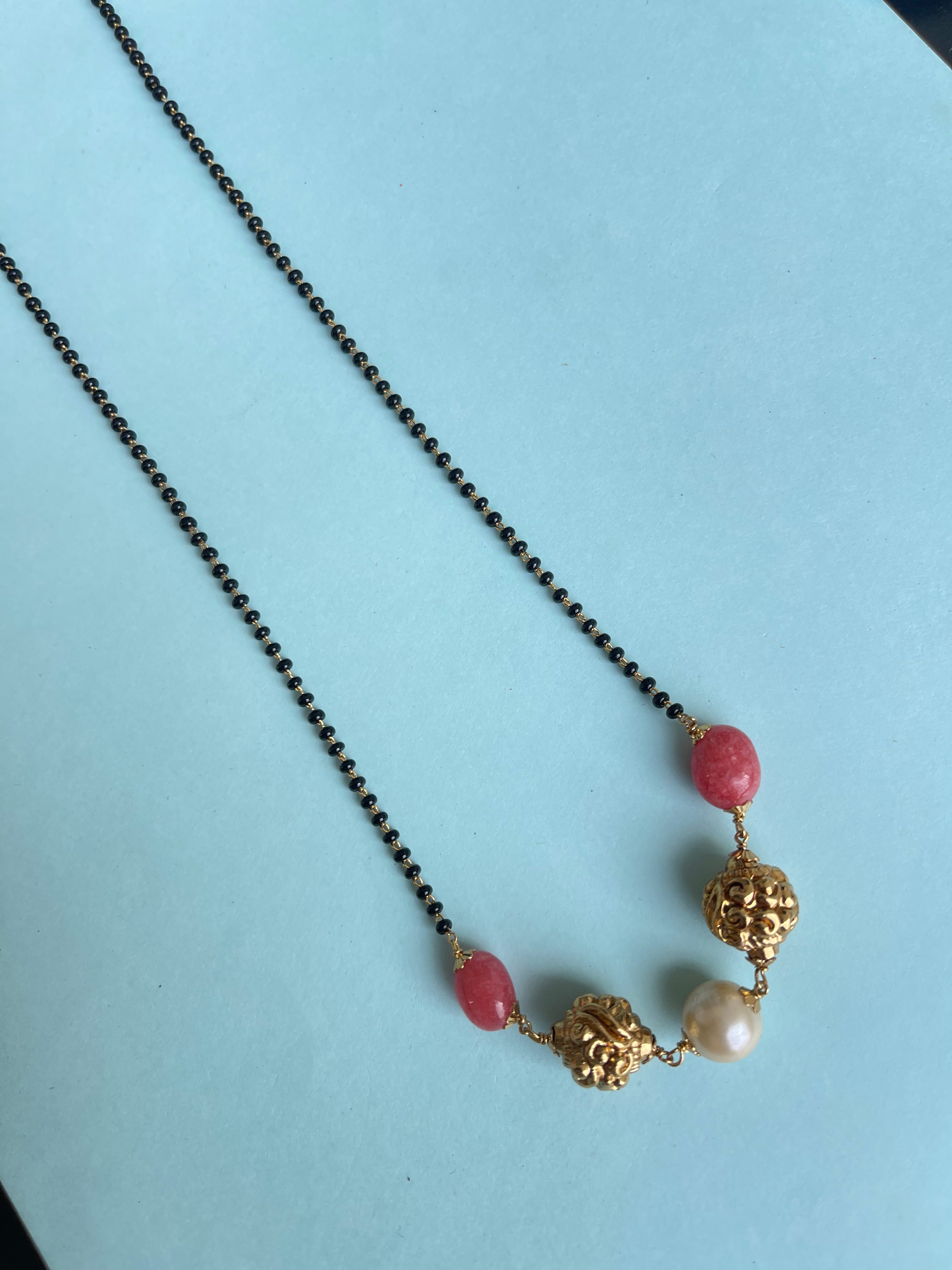 Single line nakshi balls short blackbeads