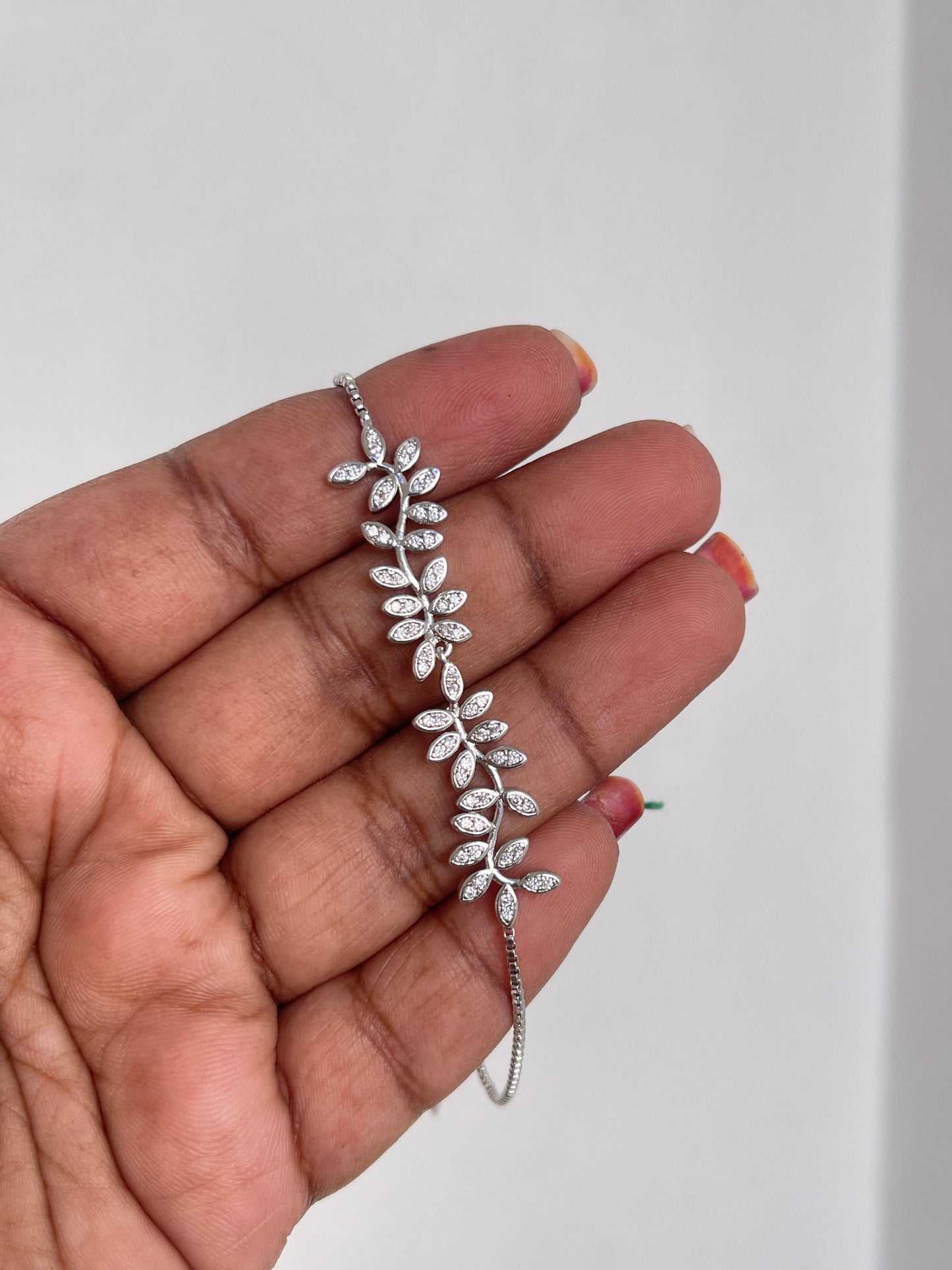 Leaf silver adjustable silver