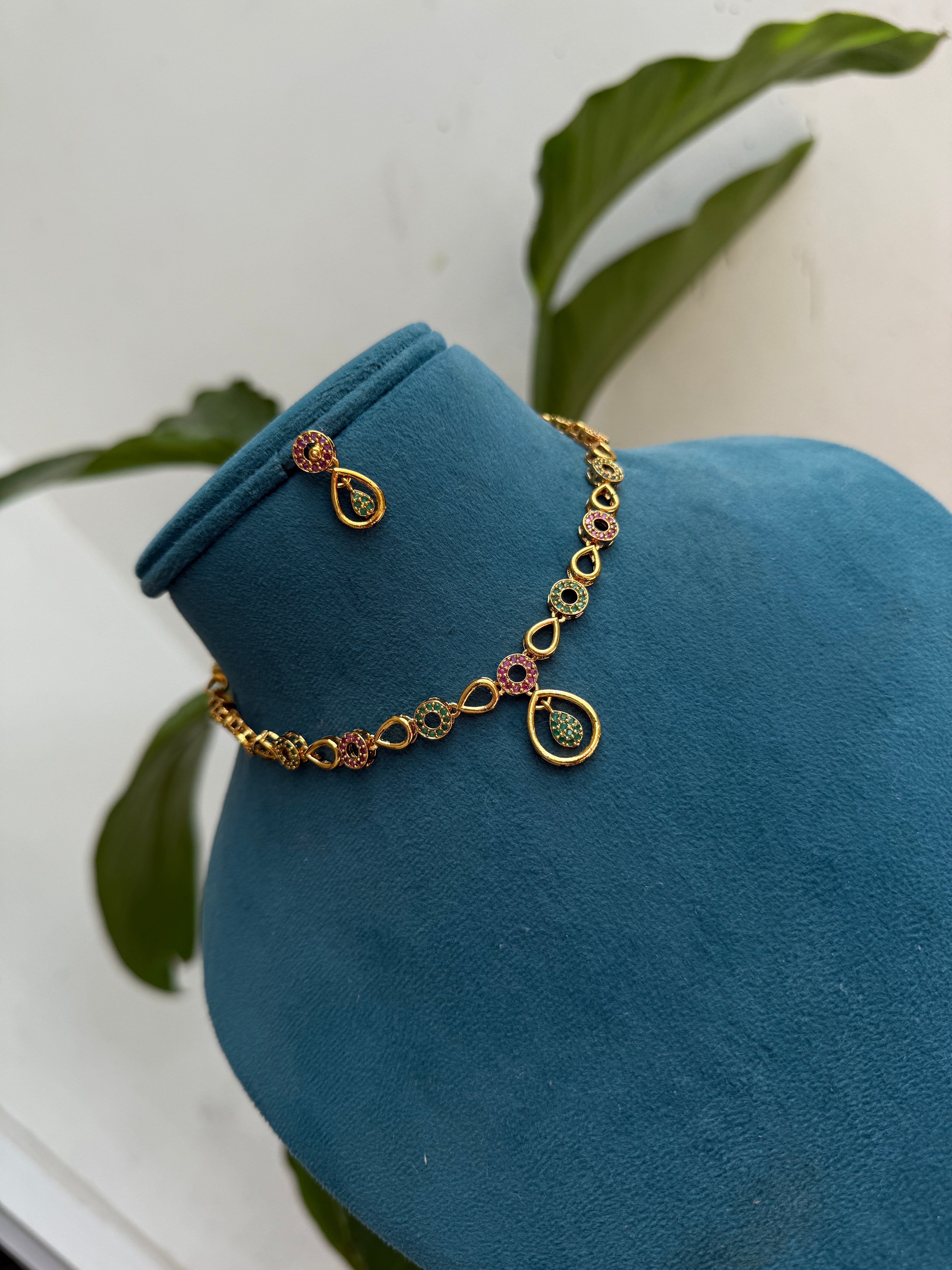 Ns457 simple neckset with earrings