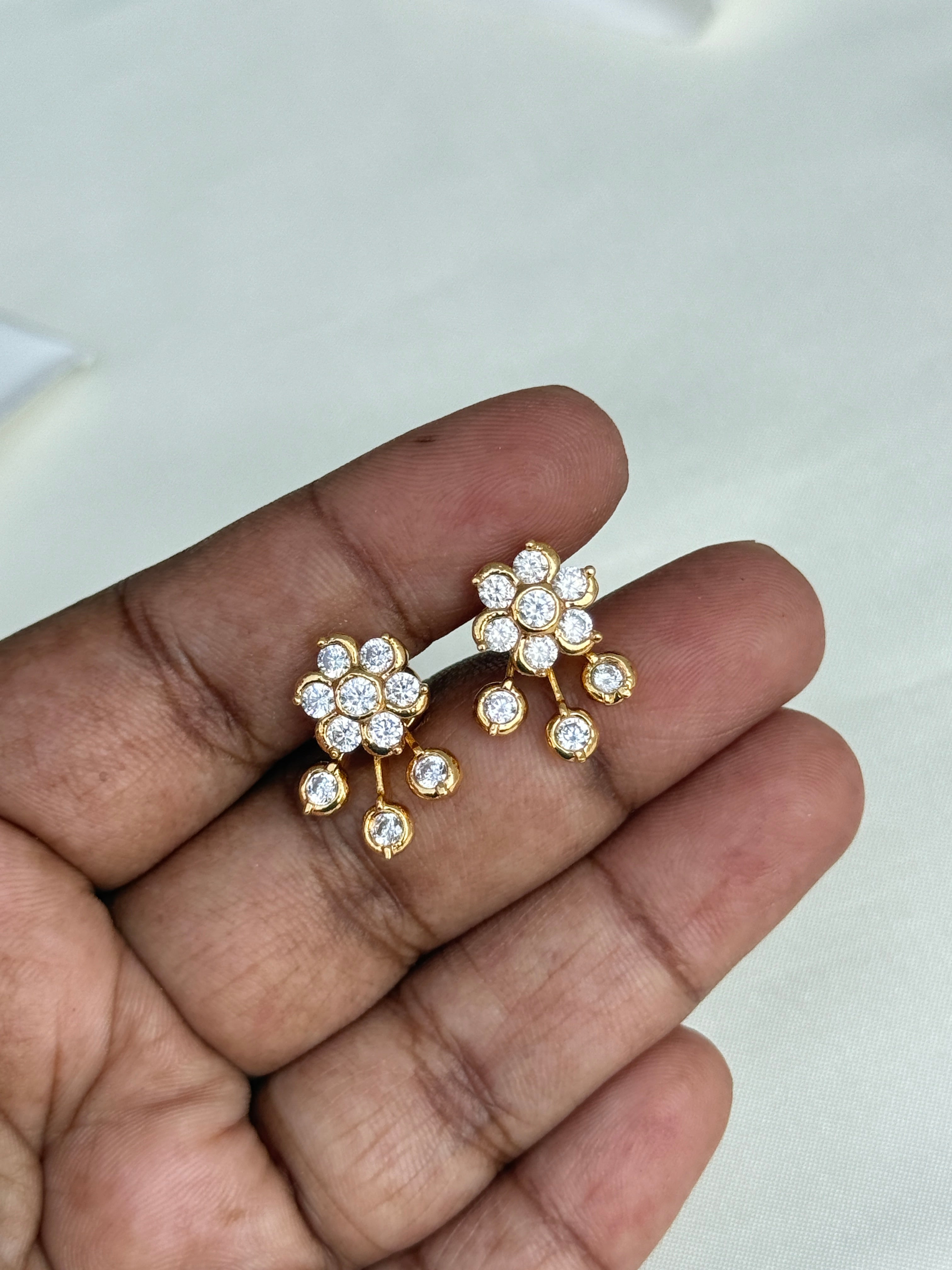 Ph138 2-in-1 panchaloham hanging studs