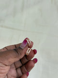 Er009 2 lines stone  earcuffs..