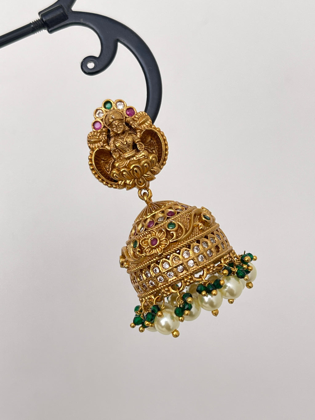 Lakshmi devi butta with white pearls