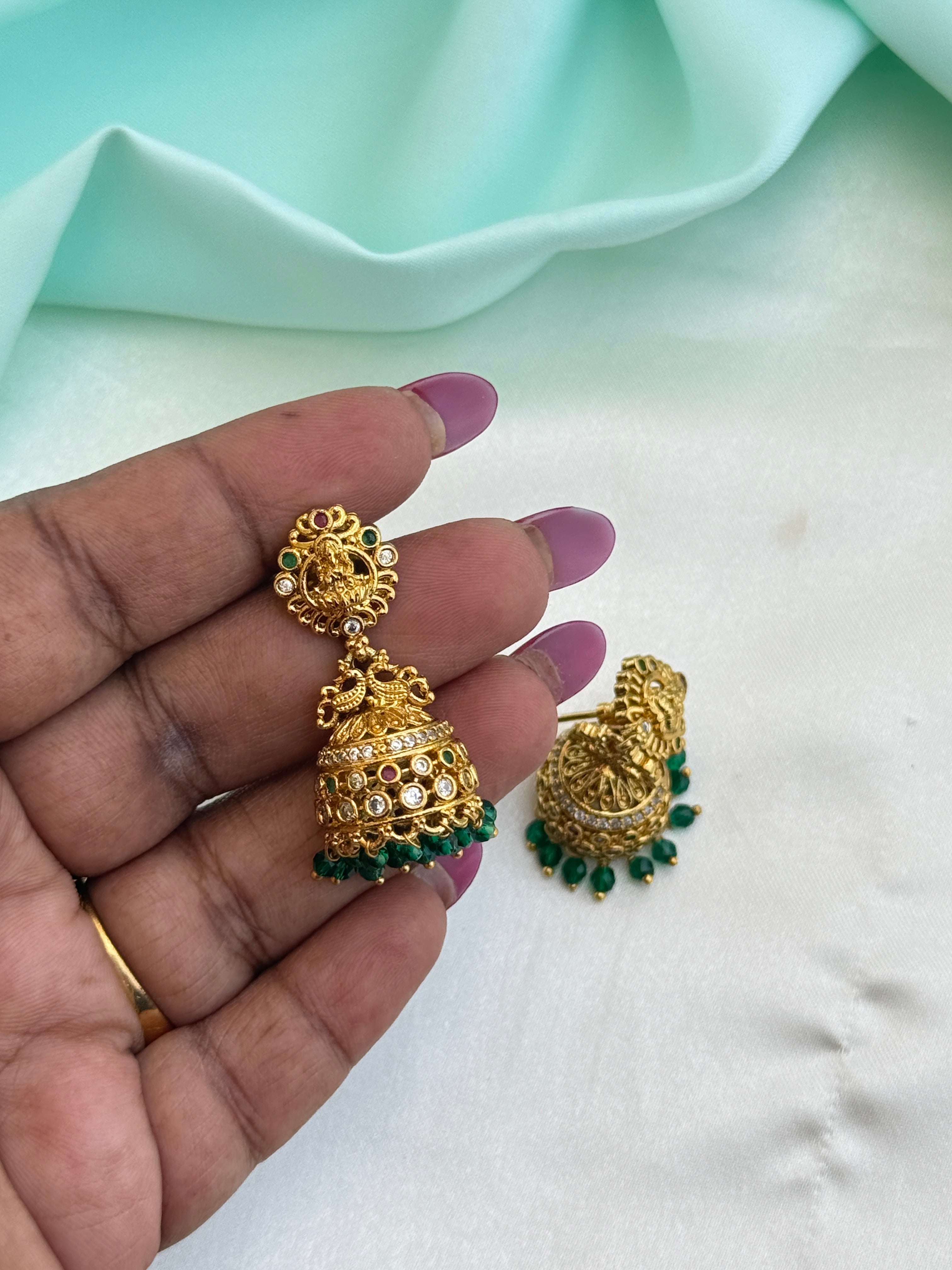 Er257 Lakshmi devi butta earrings