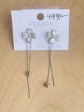 4 hearts tassles in silver and rosegold ER6318