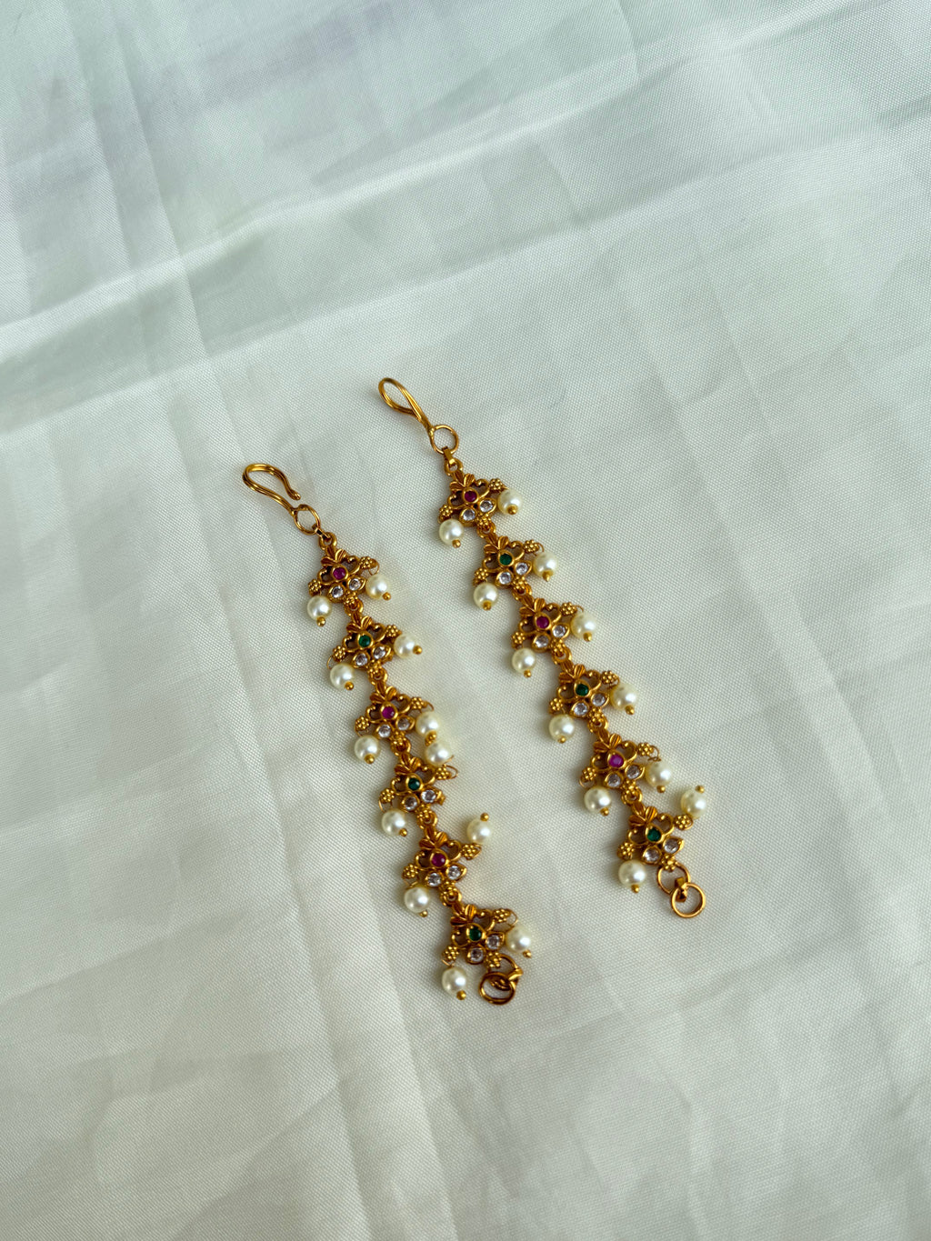 Mt222 multi earchains with pearl