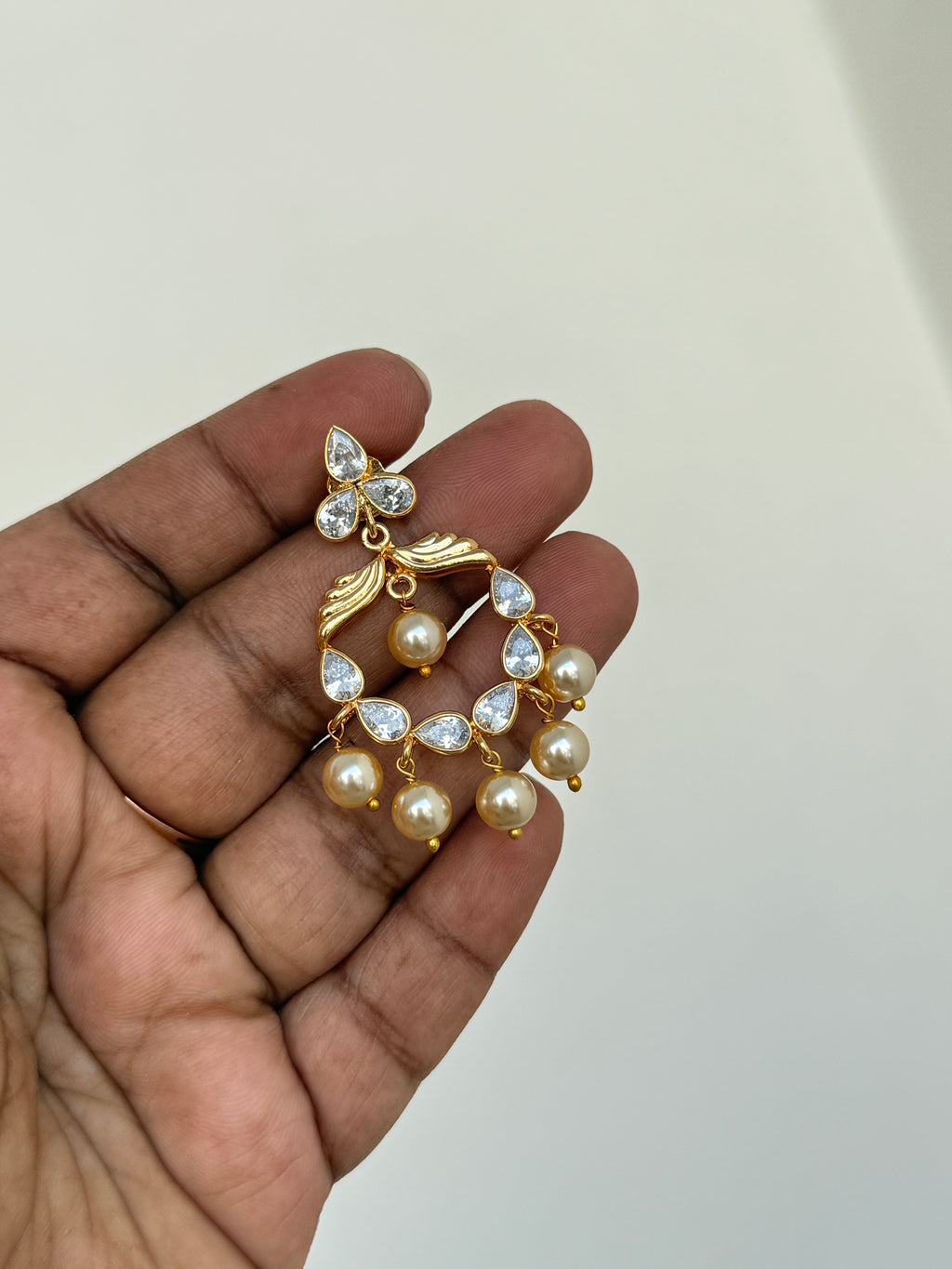 Er152 uncuts chandbali earrings with Bombay screw
