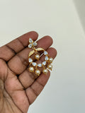 ER152 uncuts chandbali earrings with Bombay screw