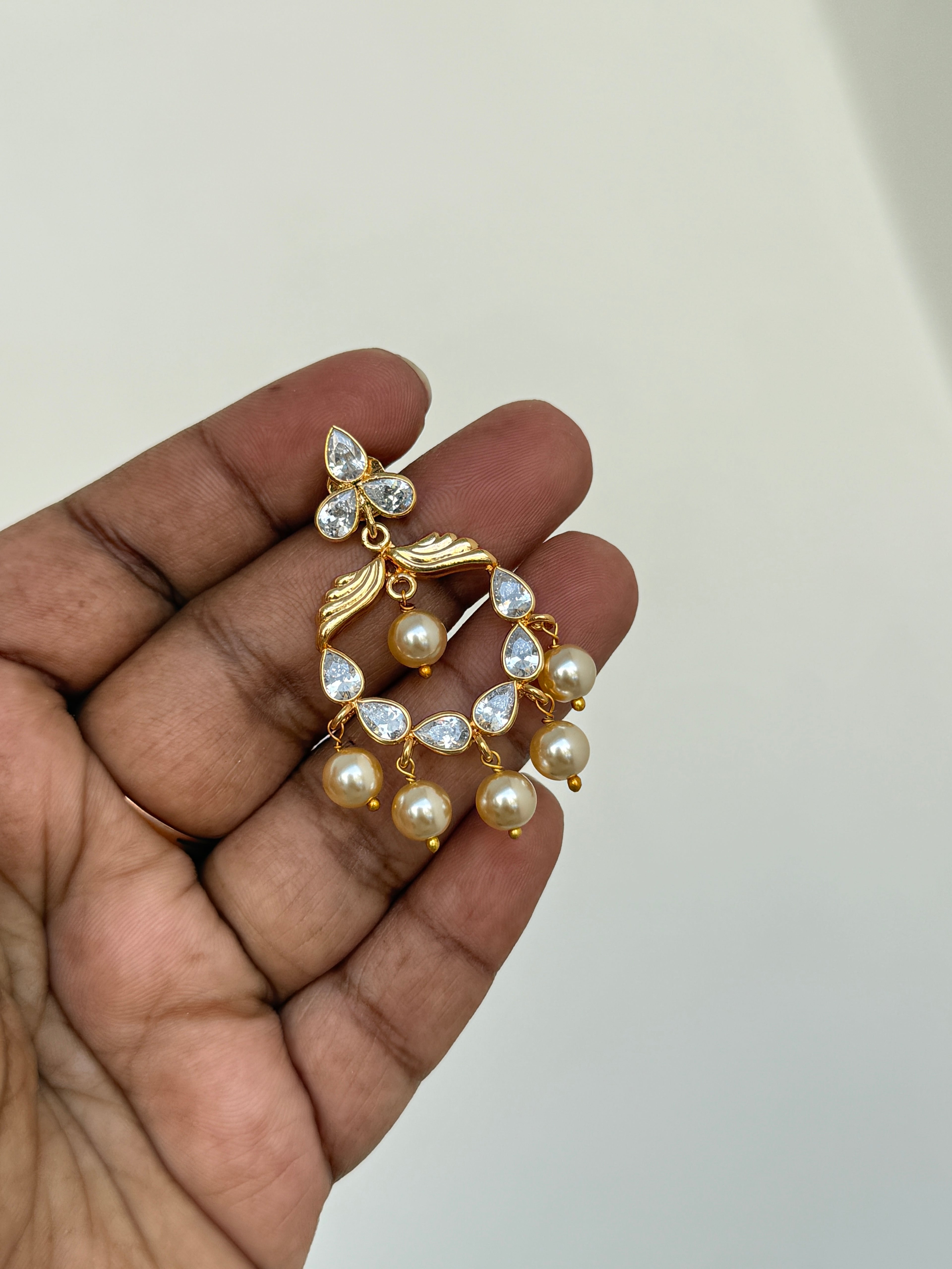 Er152 uncuts chandbali earrings with Bombay screw