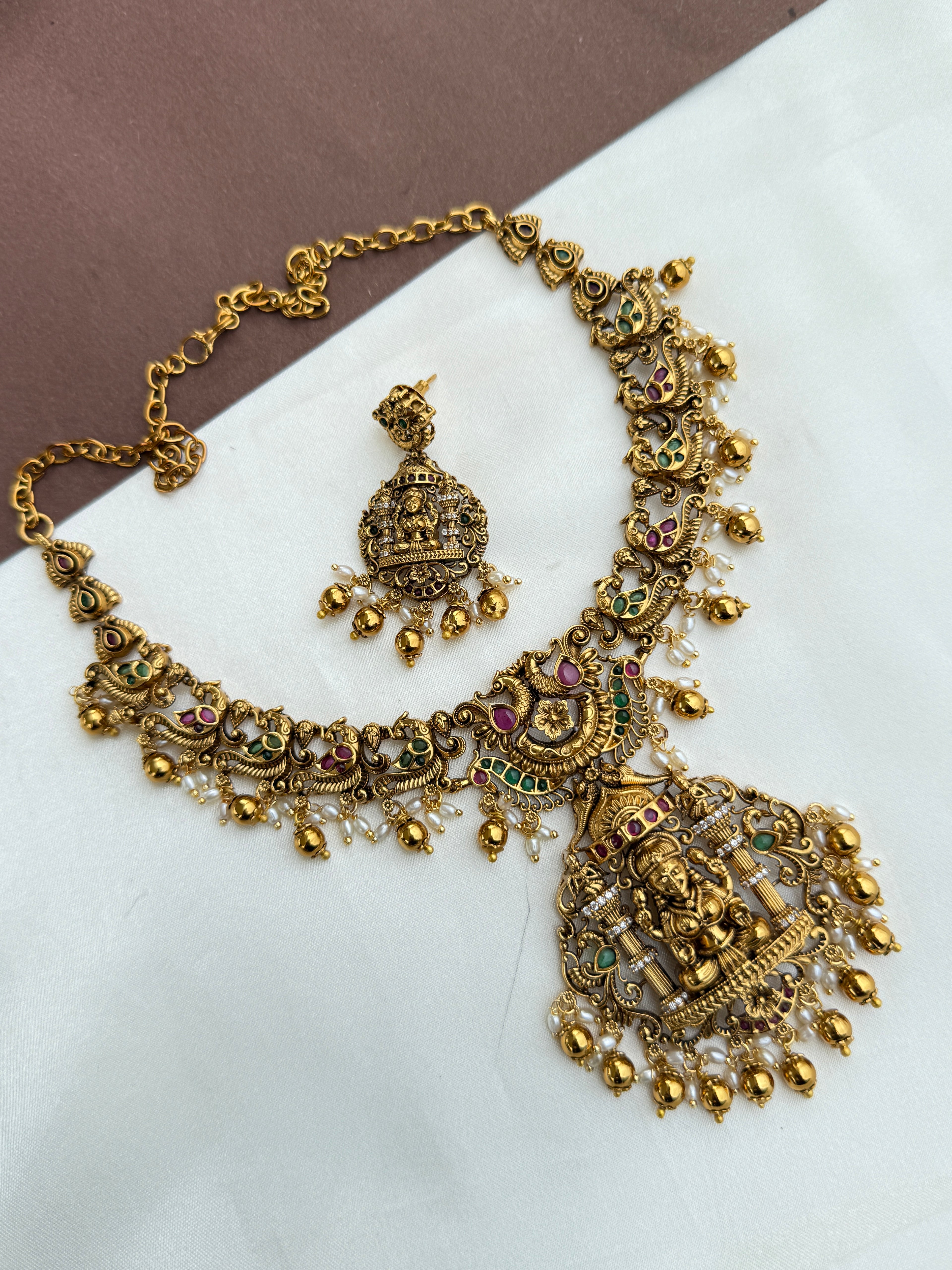 Ns302 kemp nakshi Lakshmi Devi neckset