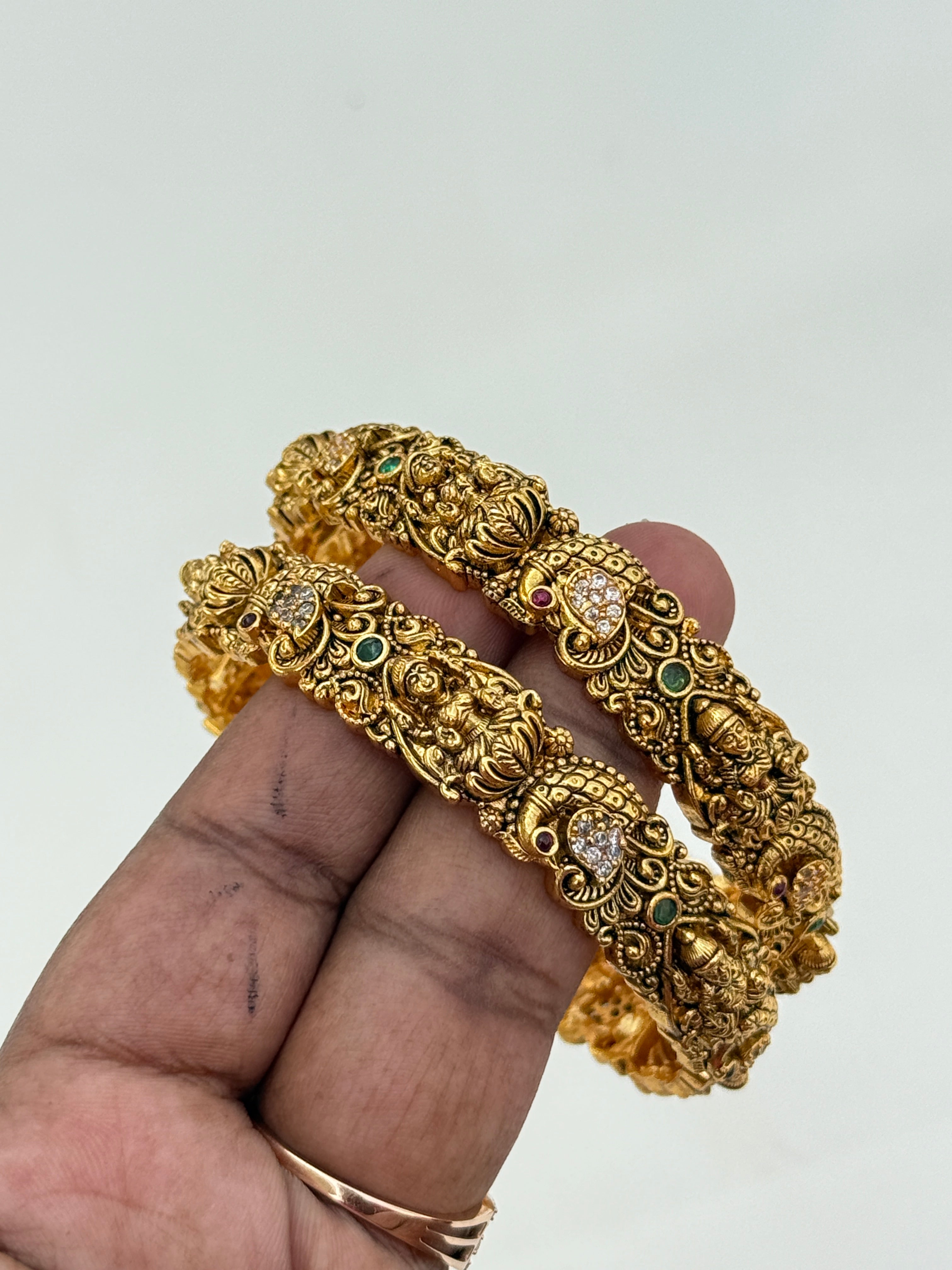 Sb151 peacock Lakshmidevi bangles