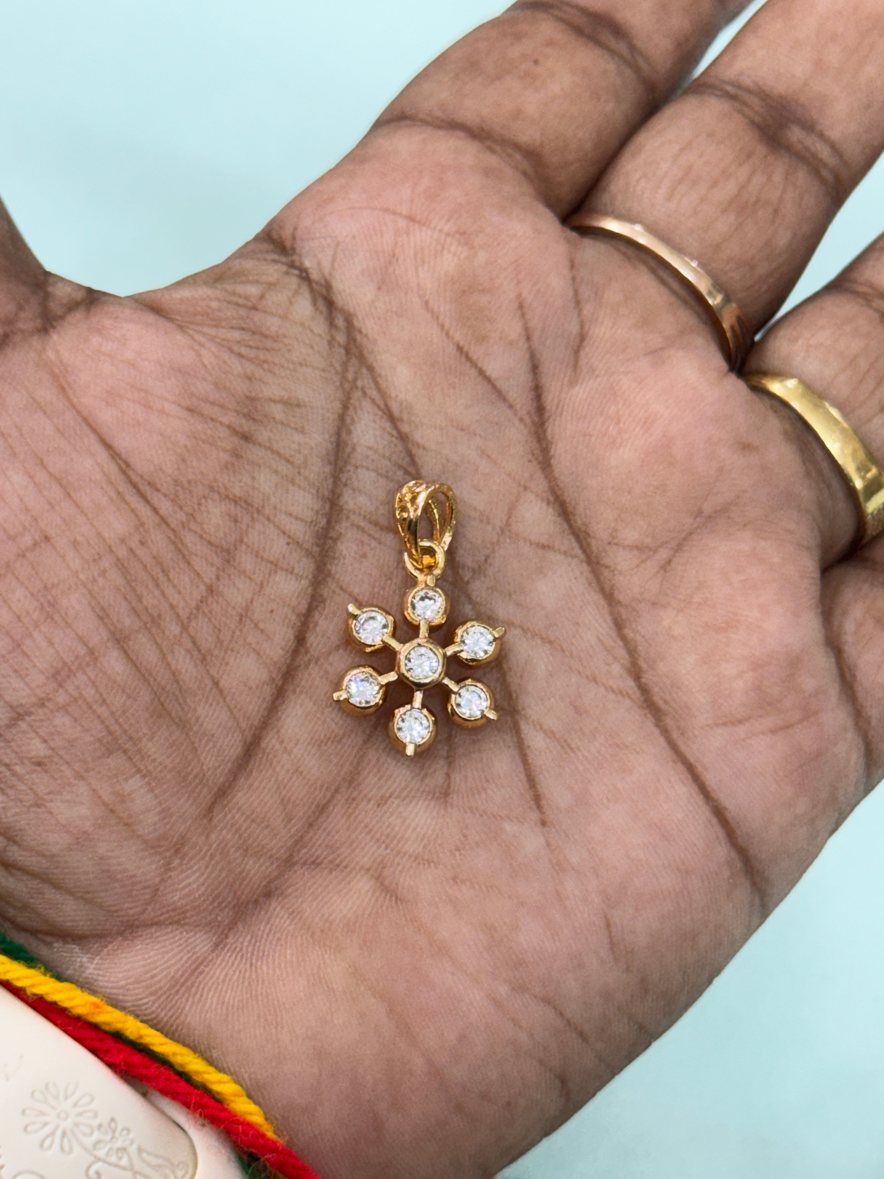 Ph608 Panchaloham polished 7 stones lockets