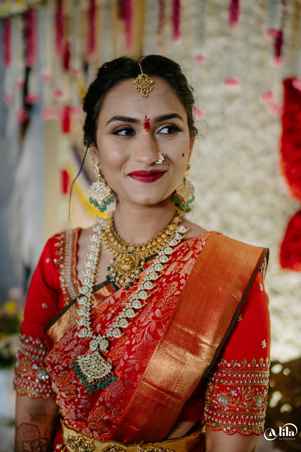 Mh001 reversible mango haram one side is uncut Kundan and the other side is kemp