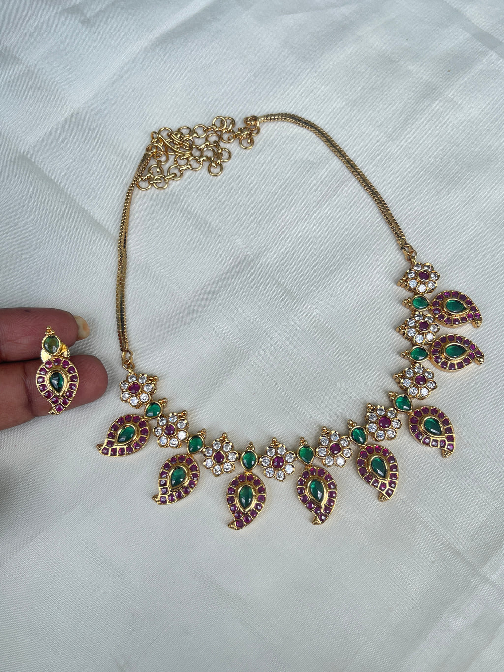 Ns535 Madhuri Krishna mango neckset