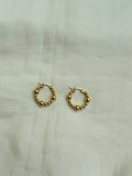 Er027 circle ball hoops in gold and silver