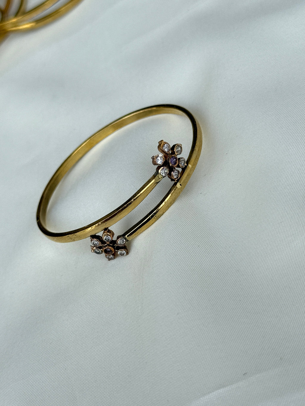 Br528 panchaloham flower kada bangle