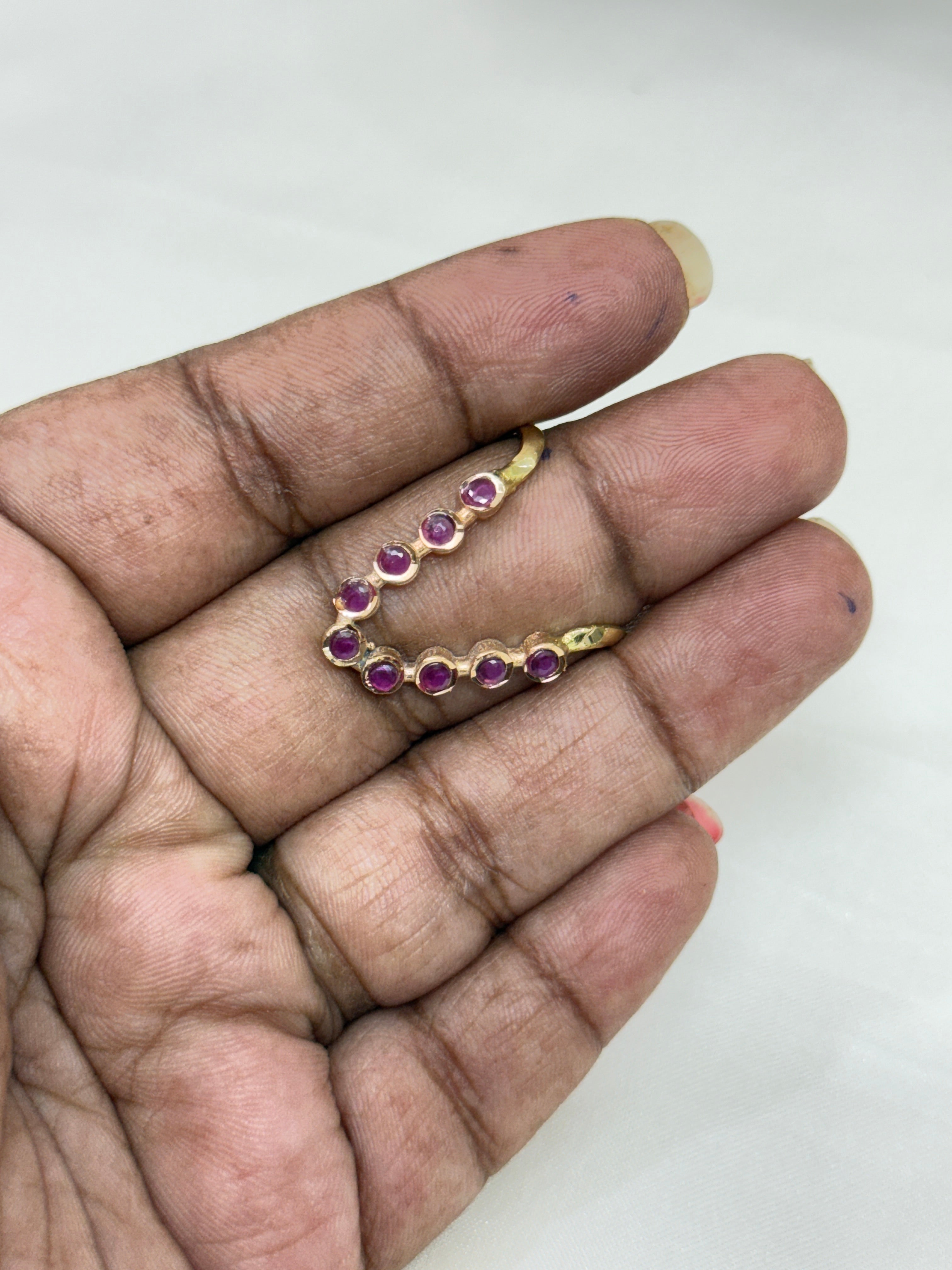 Rg015 panchaloham v shape adjustable finger ring