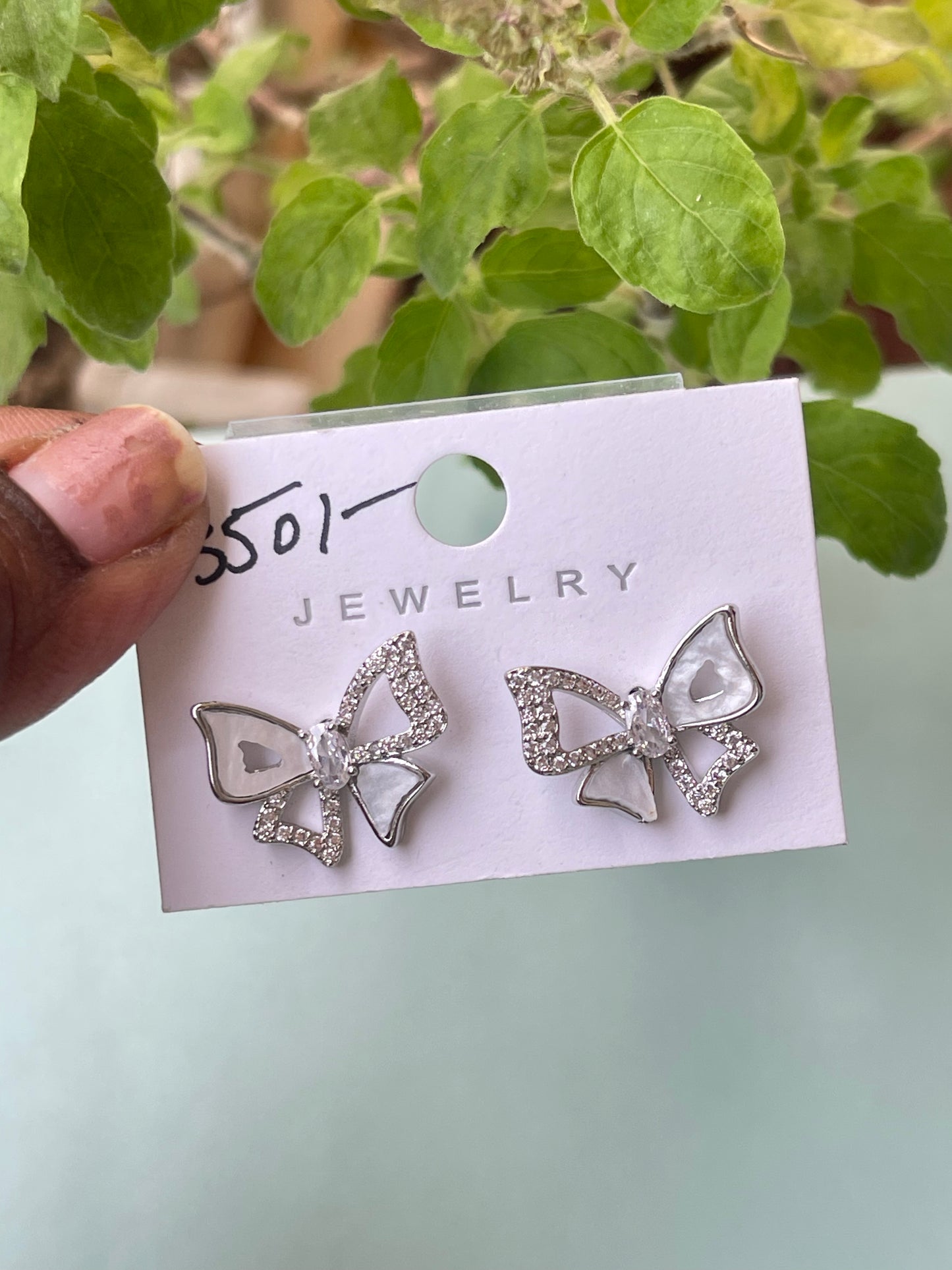 Silver butterfly studs ..!! Color won't fade