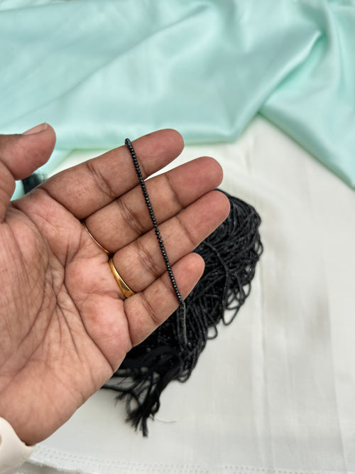 BB151 Cristal black beads each line 250rupees