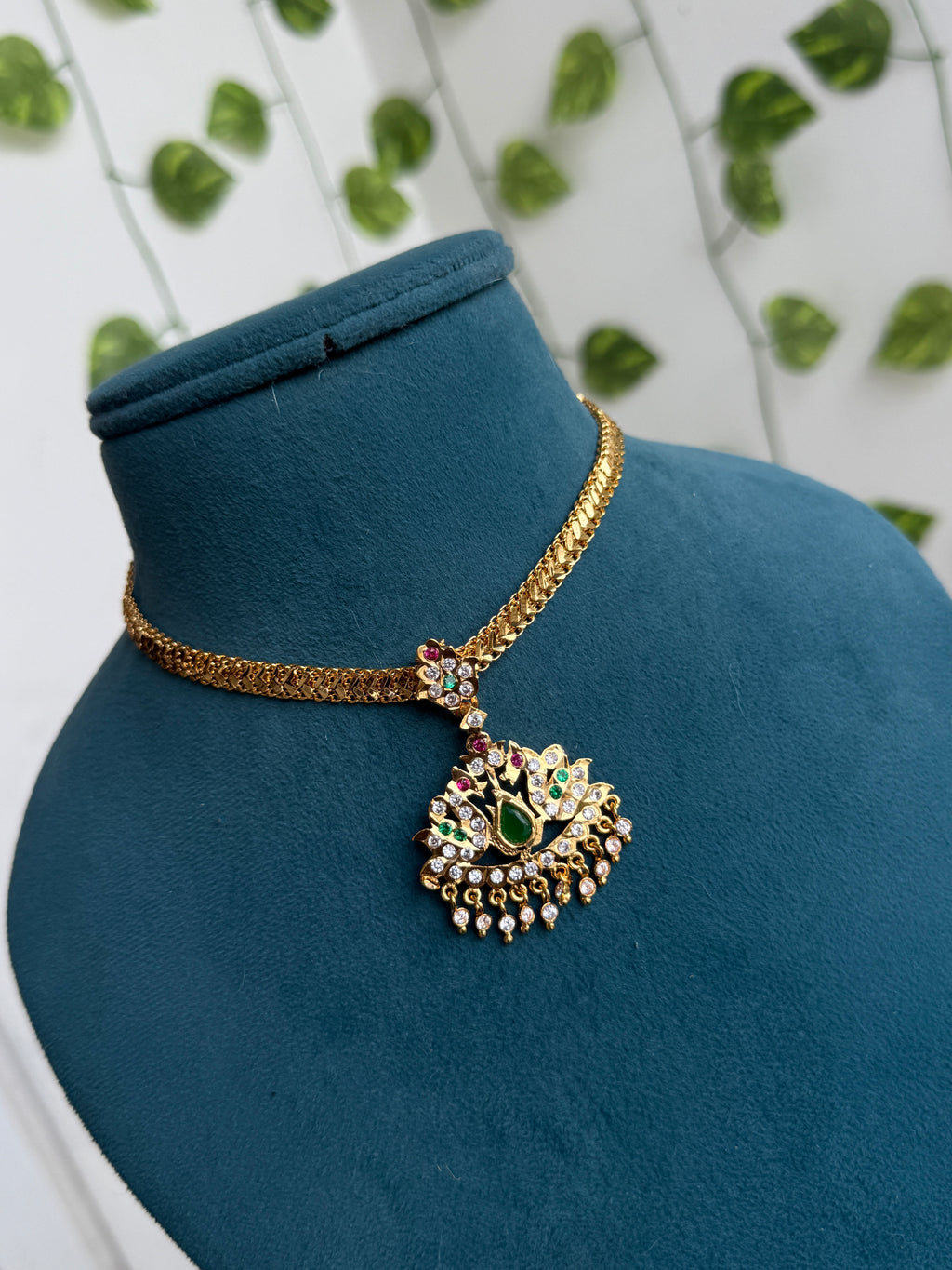 Ph400 panchaloham dual peacock nano multi neckset