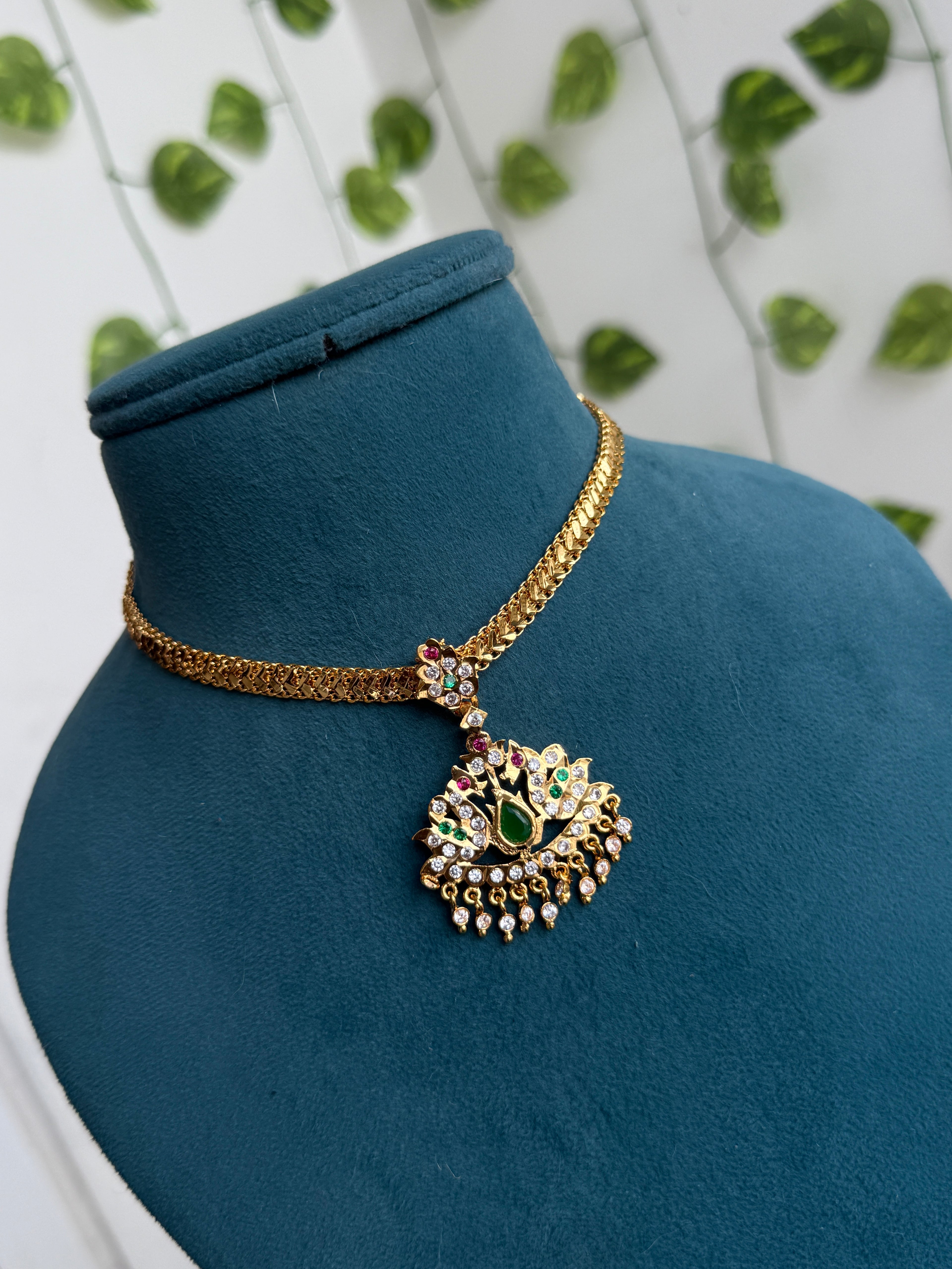 Ph400 panchaloham dual peacock nano multi neckset