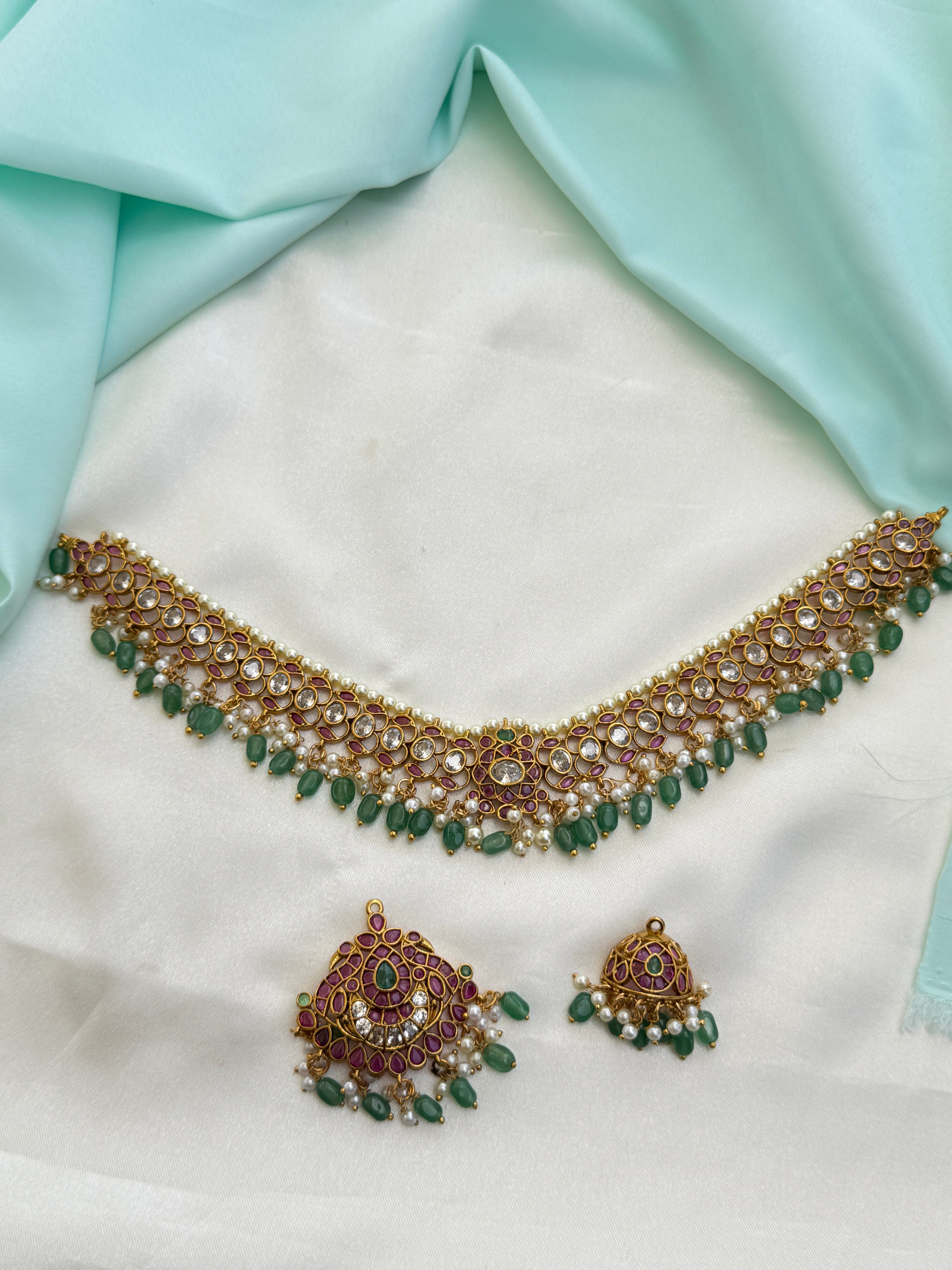 Ns814 kemp changable neckset with out earrings
