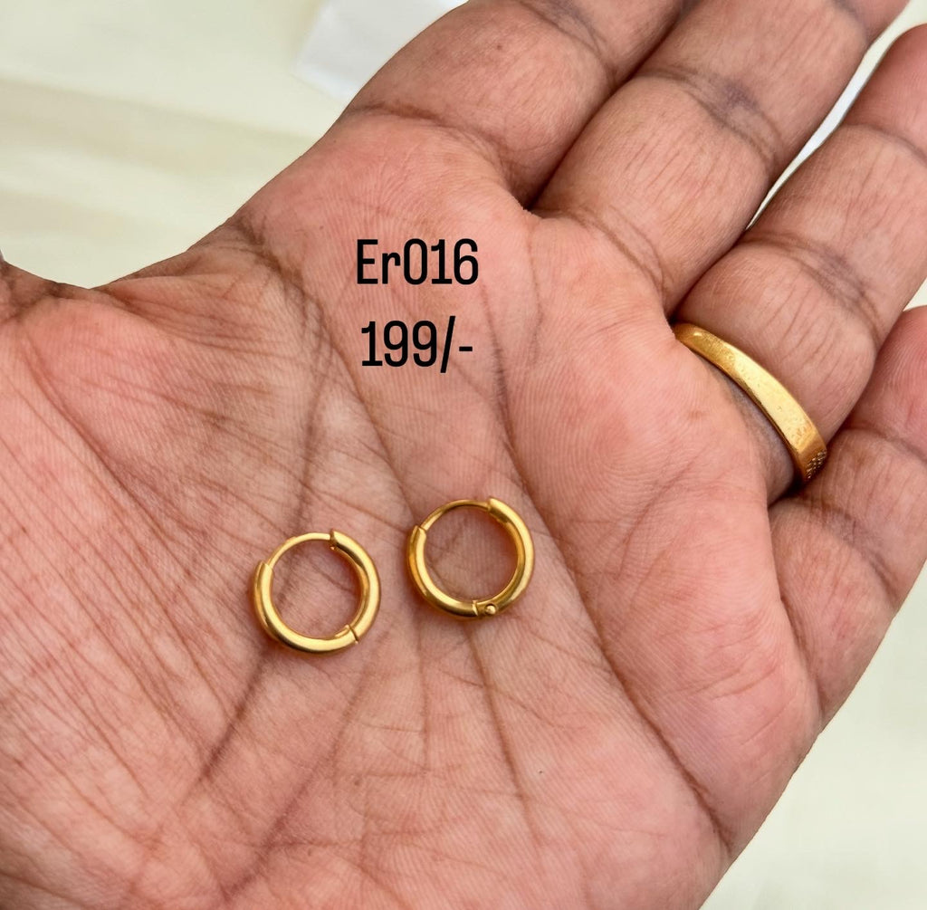Daily wear Anti-tarnish hoops(color won't fade