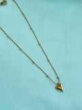 DC071 anti tarnish gold bolls heart 18inches adjustable daliy wear chains