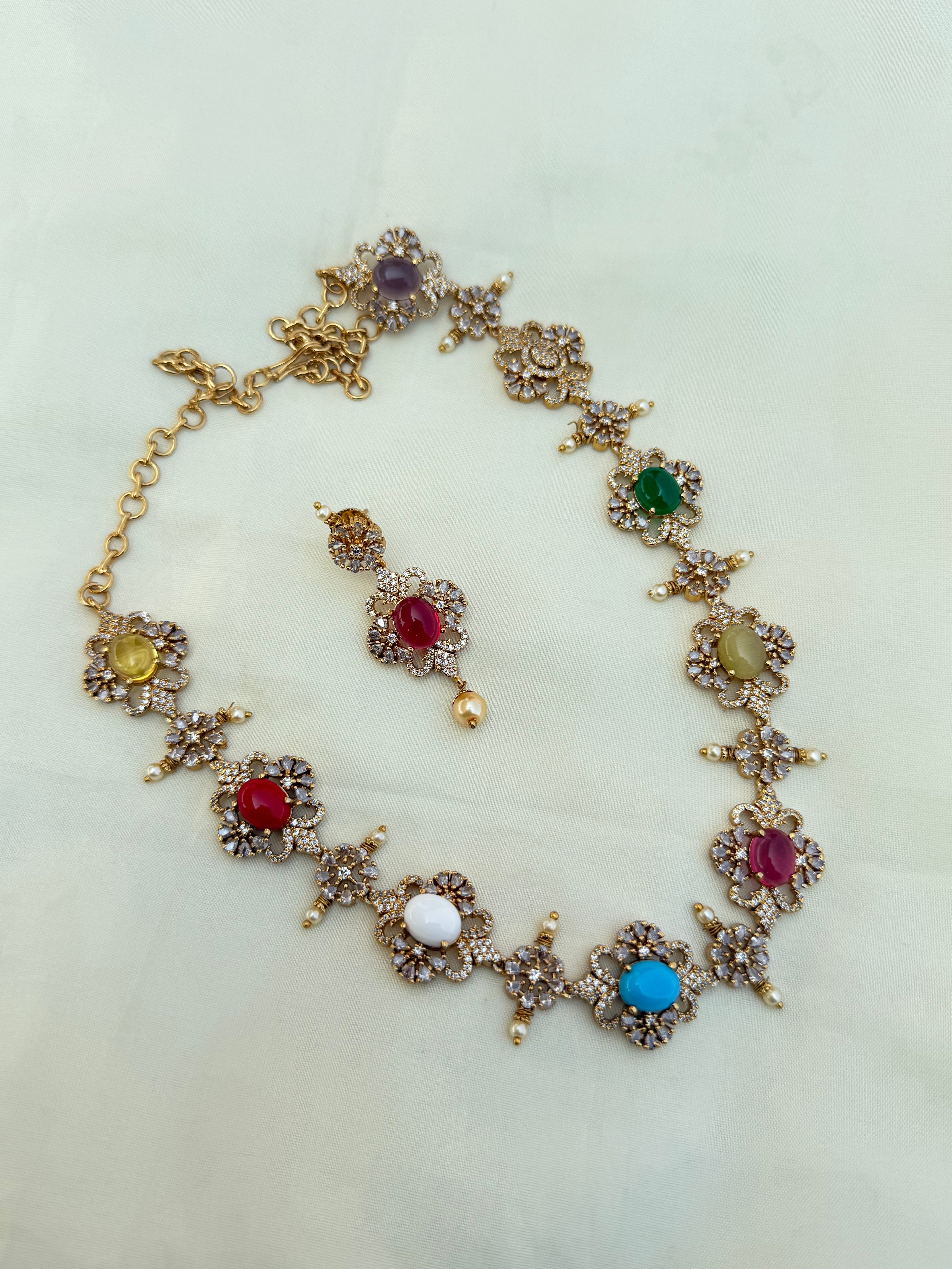 Ns30002 navarathan neckset