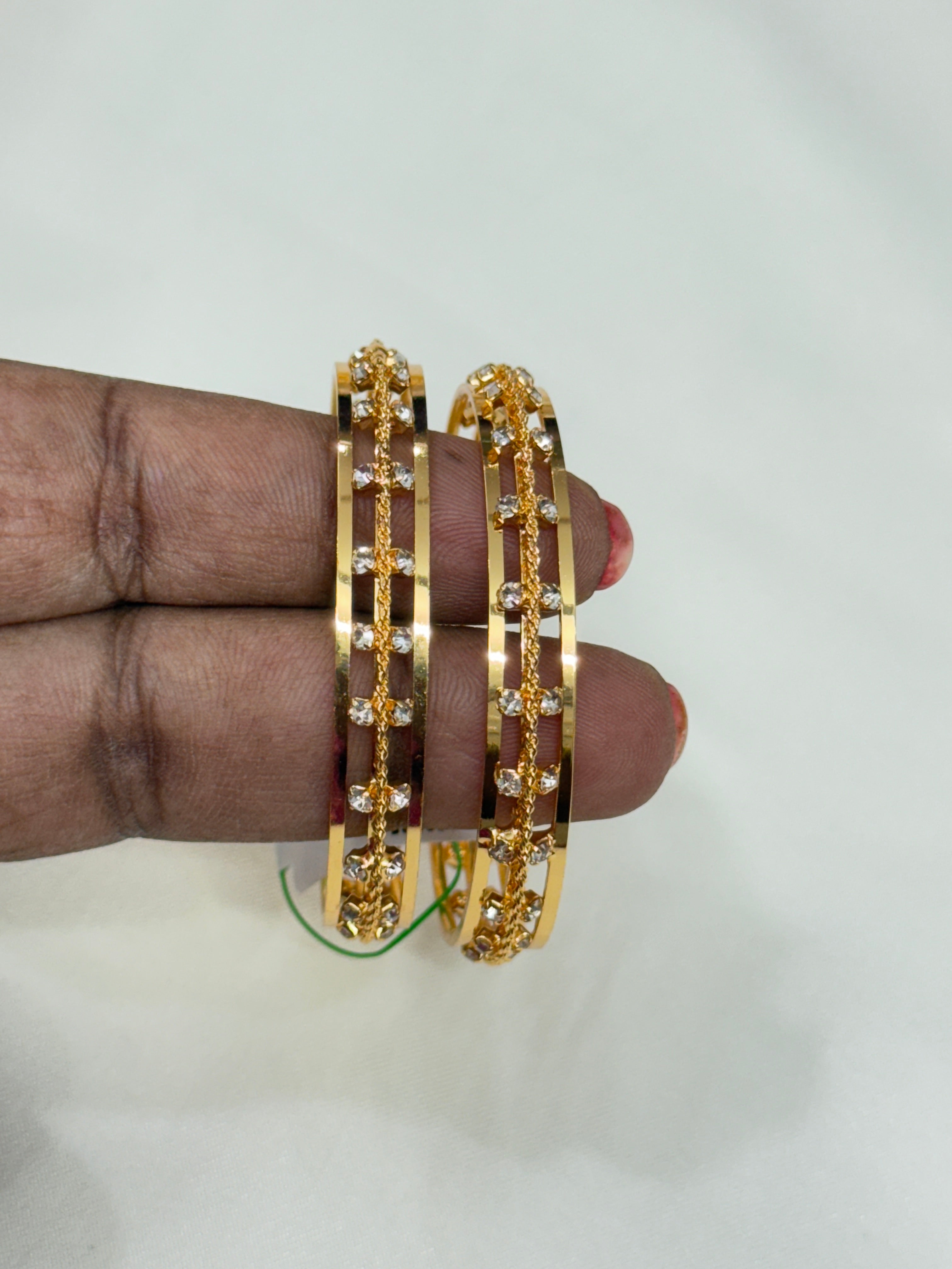 Kd017 cz stone kids bangles