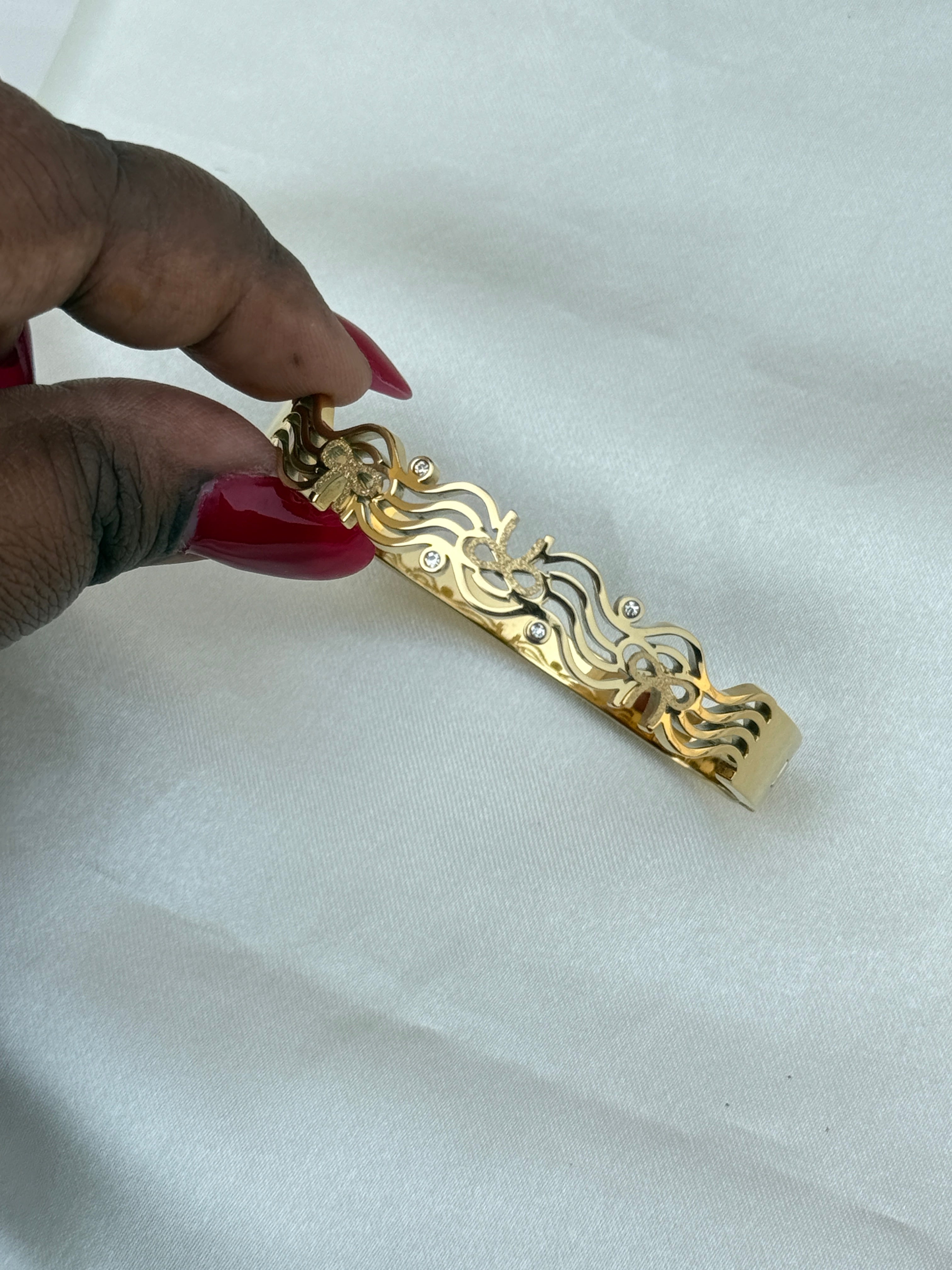 Ab068 anti tarnish openable kada bracelet